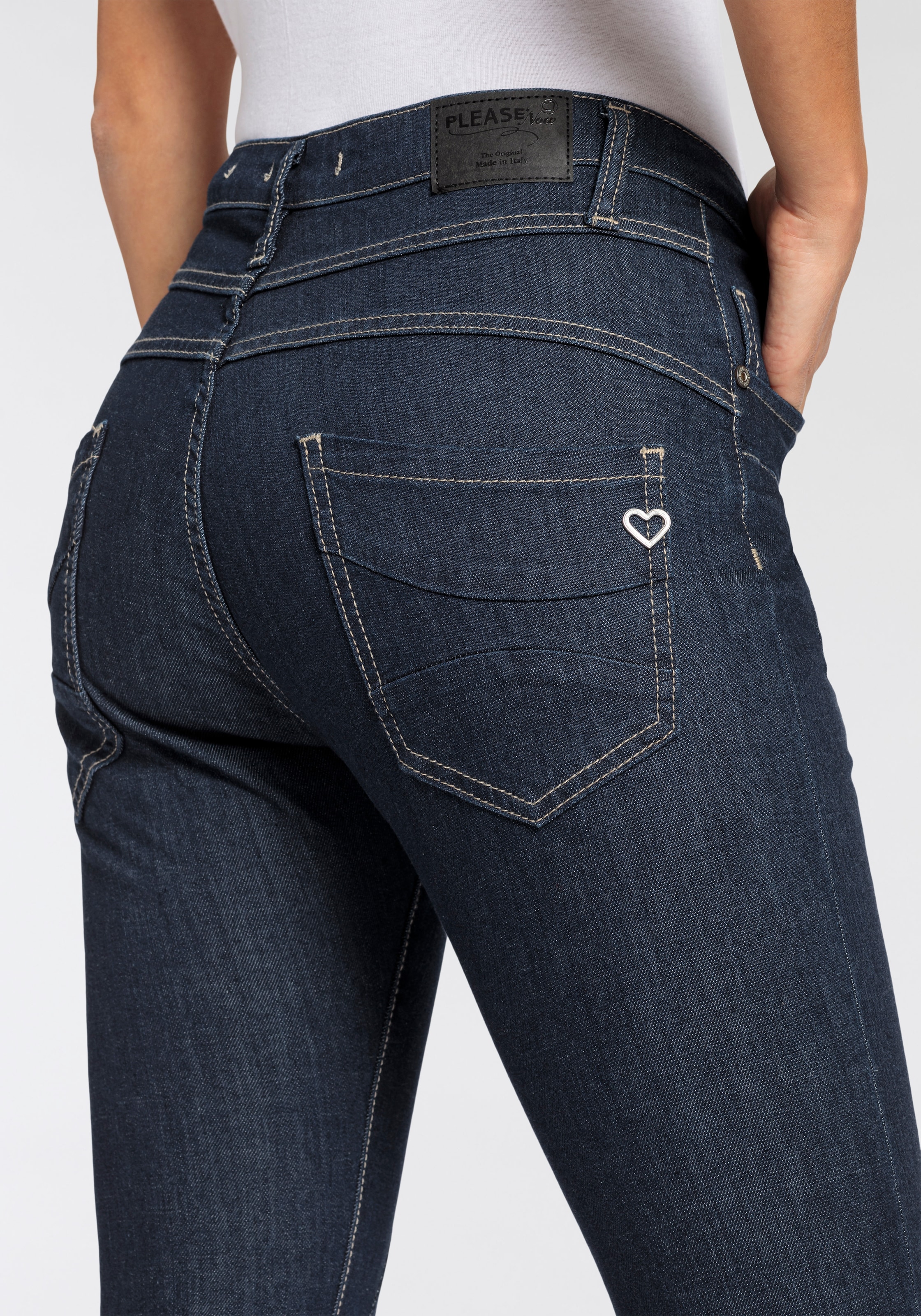 Please Jeans 5-Pocket-Jeans, Sichtbare Knopfleiste