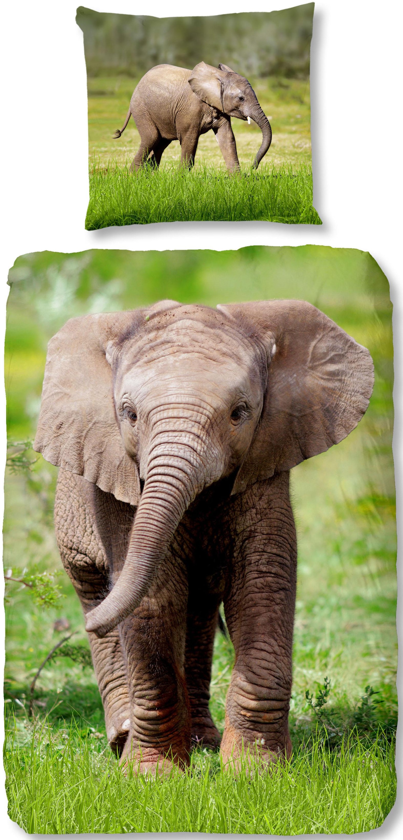 good morning Kinderbettwäsche »Elephant« (2 tlg.) mit Elefant