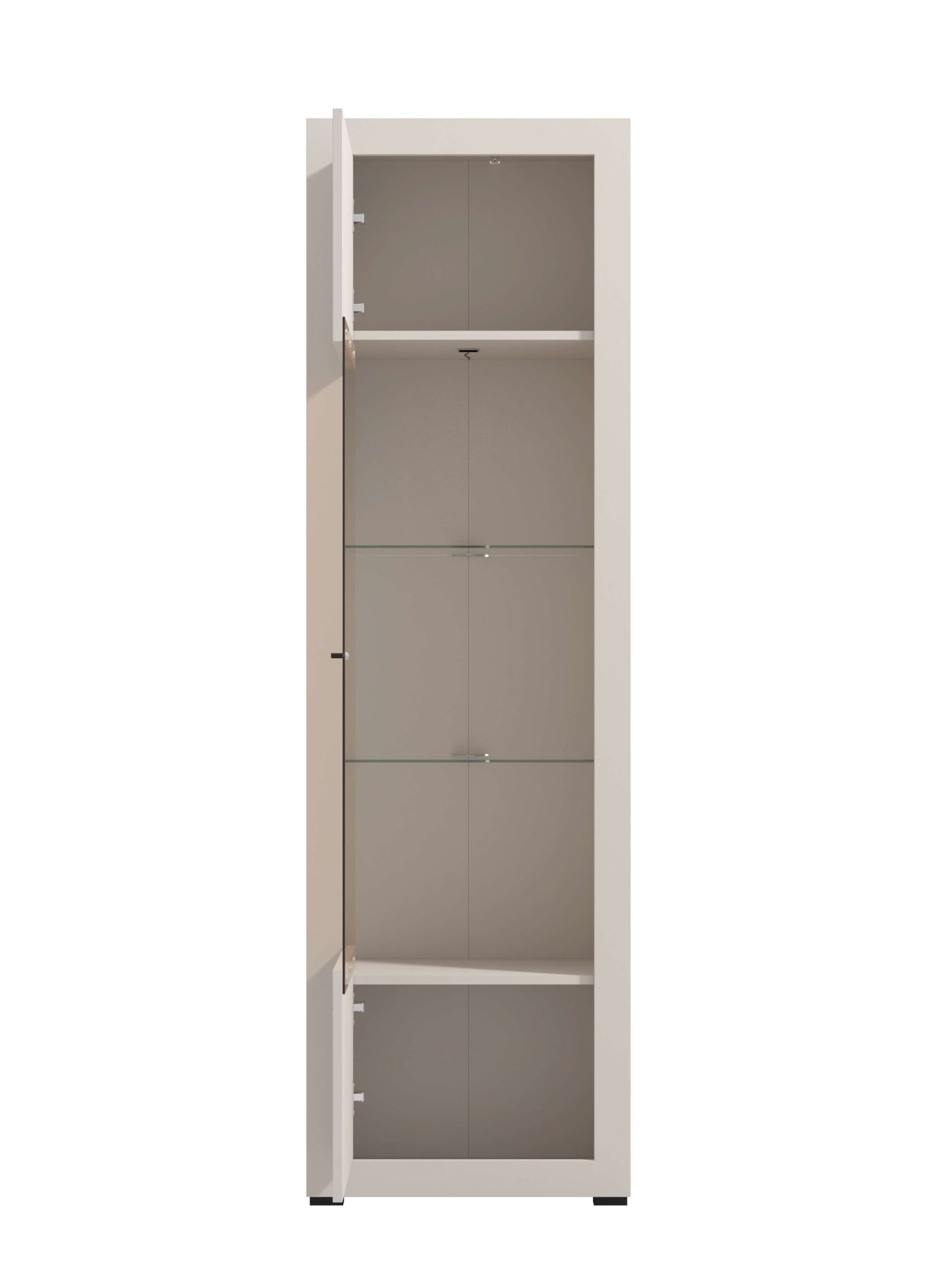 Home affaire Vitrine »Essex Vitrinenschrank, Glasschrank, Standvitrine, Highboard/Sideboard« Präzise Heißfolienprägung, Metallgriff, Eleganter Glasboden