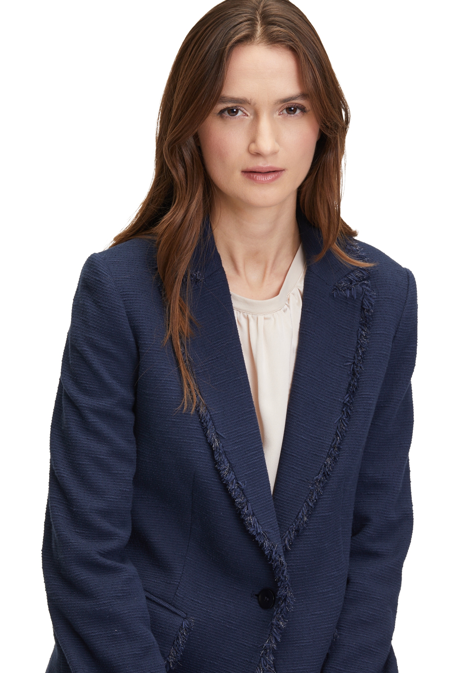 Betty&Co Jackenblazer »Businessblazer mit Fransen«