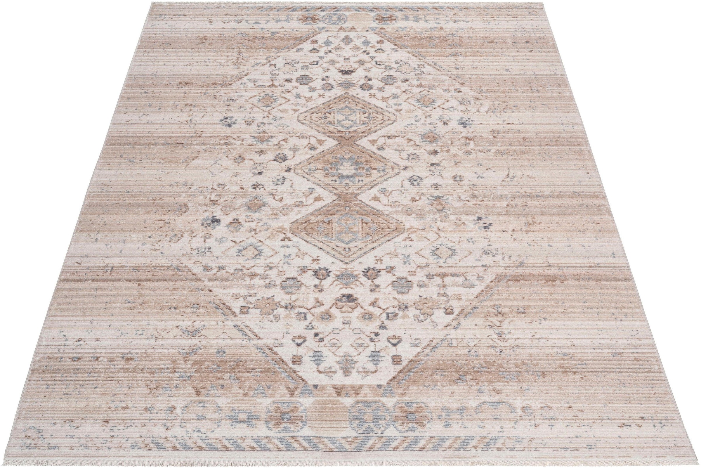 my home Teppich »Estelle« rechteckig 5 mm Höhe Wohnzimmer