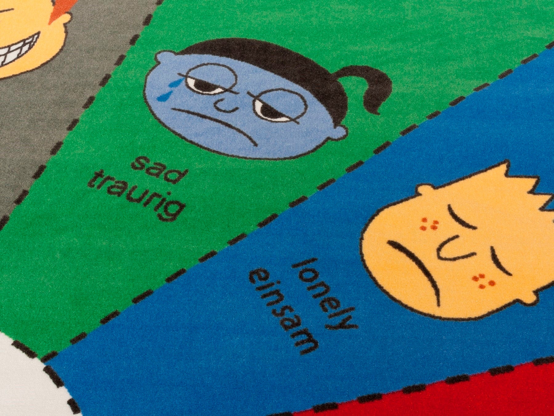 Primaflor-Ideen in Textil Kinderteppich »EMOTIONS, Made in Belgium«, rechteckig, 5 mm Höhe, Spiel- und Lernteppich, Emotionen lernen, Kinderzimmer