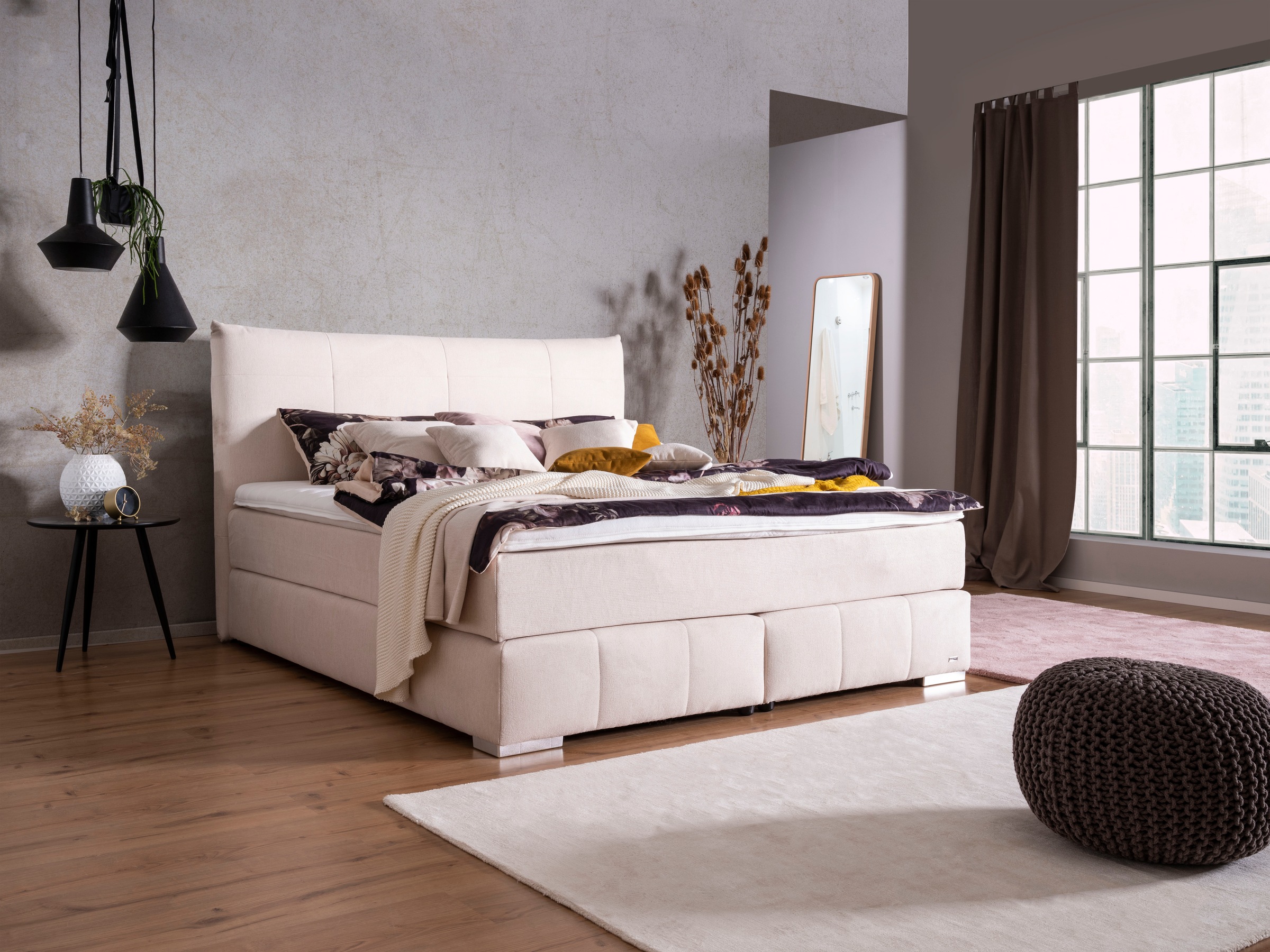 alina Boxspringbett »Luga«, 188 cm breit, inkl. Matratze und Komfortschaum-Topper