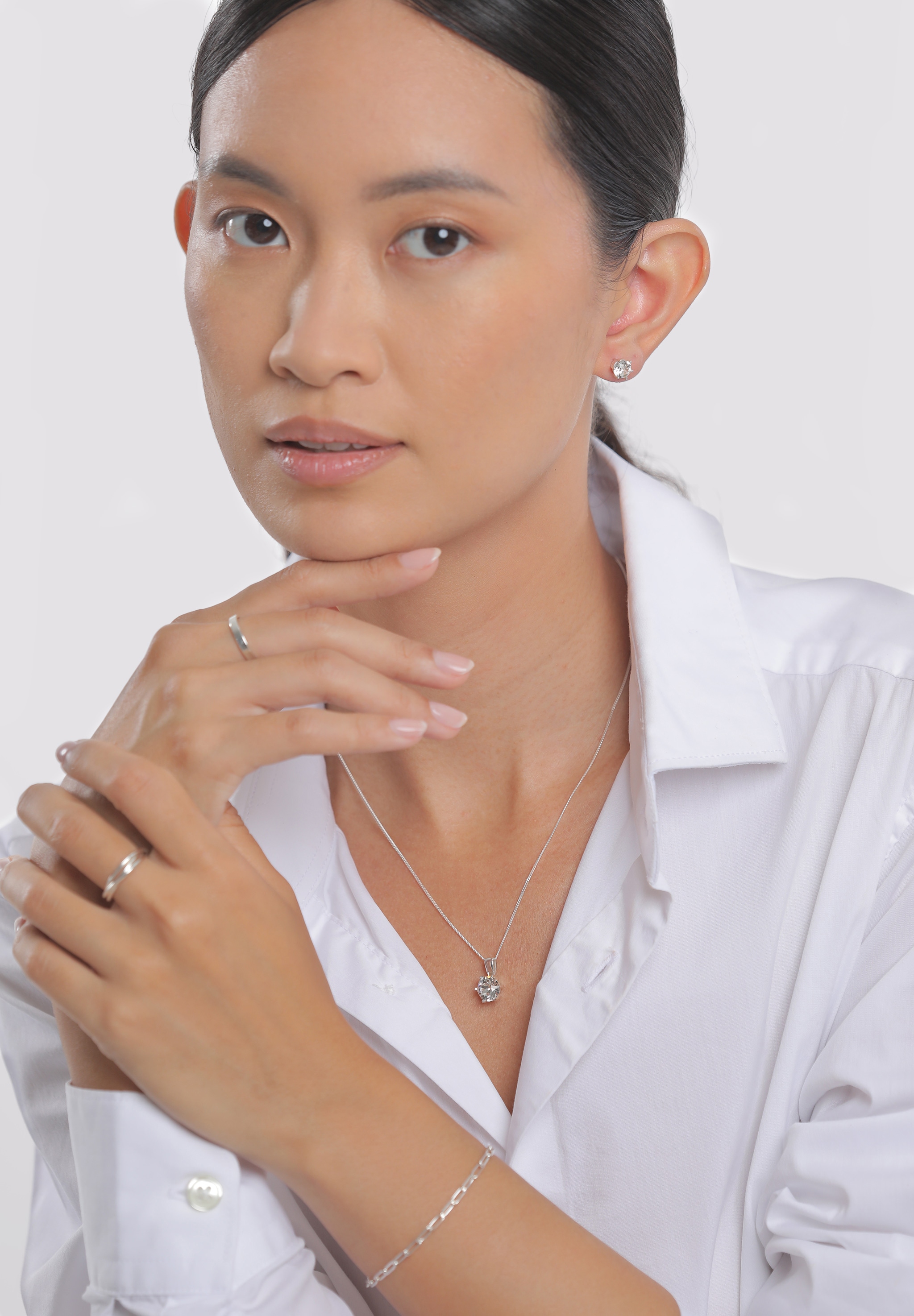 Elli Ohrring und Ketten Set »Schmuckset 925 Sterling Silber, mit Kristallen von Swarovski®« ()