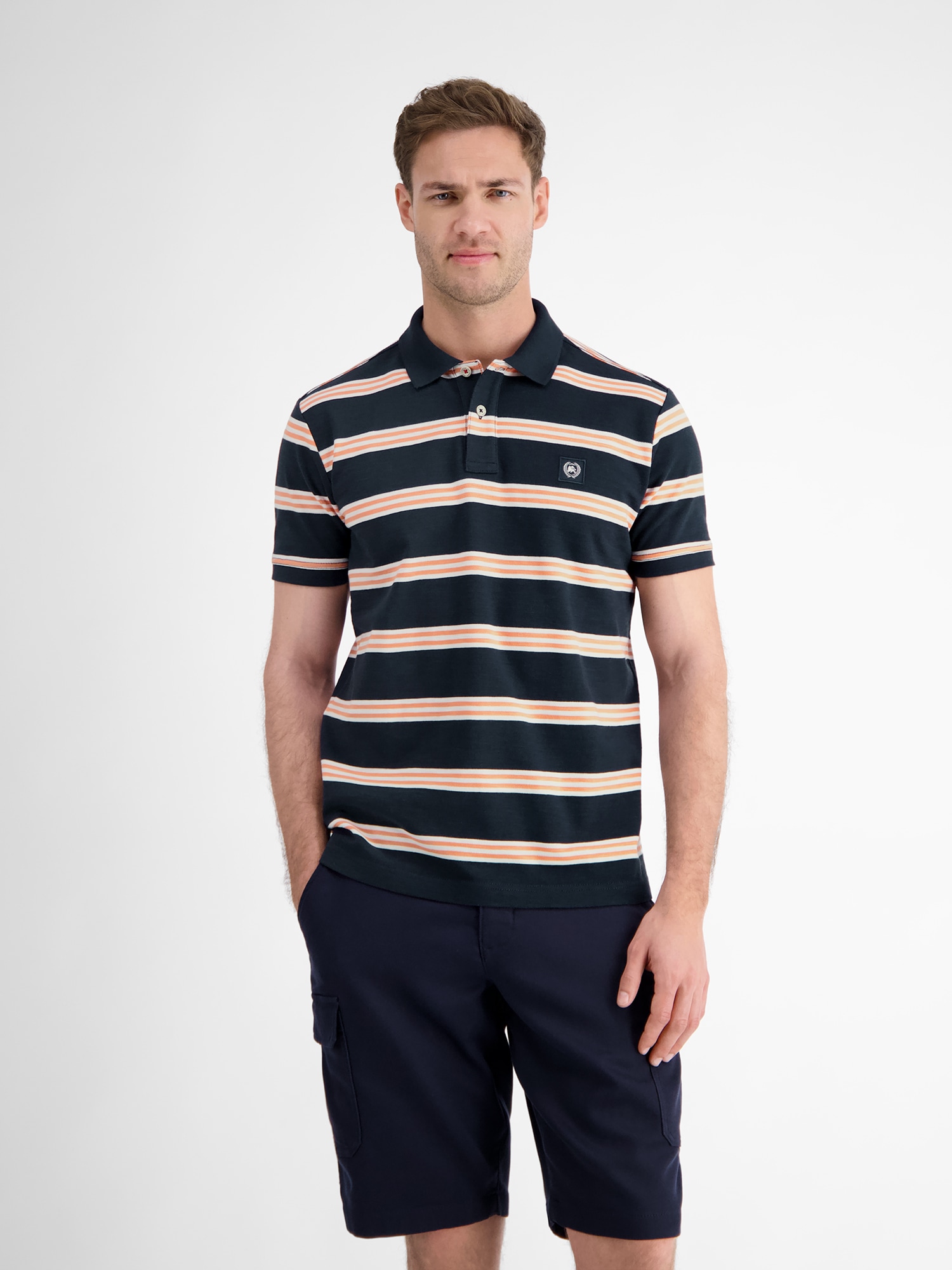 LERROS Poloshirt »LERROS Herren Poloshirt in Rugby-Optik«
