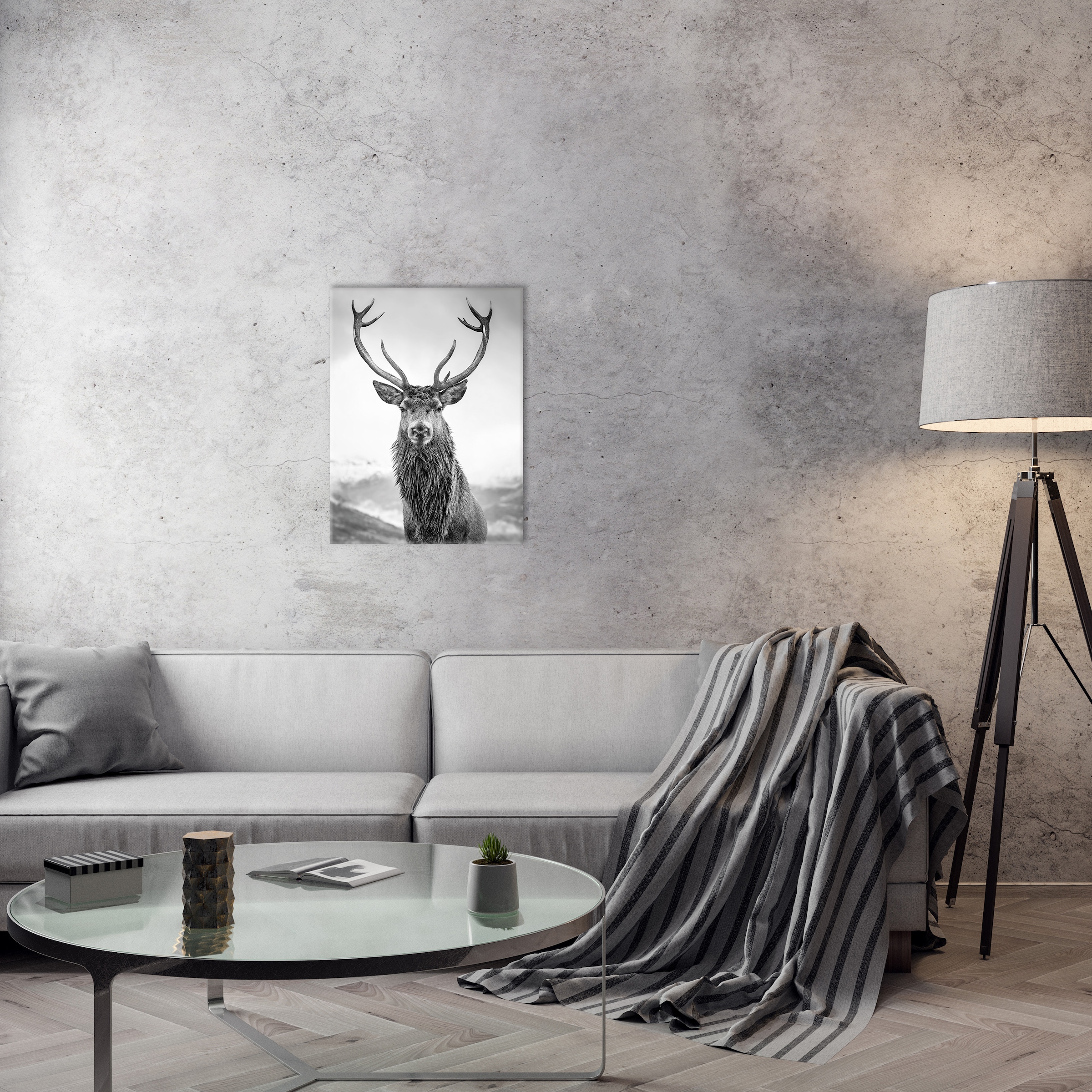 Bönninghoff Leinwandbild Hirsch 1 Stk. tlg. BxH: 46x61 cm