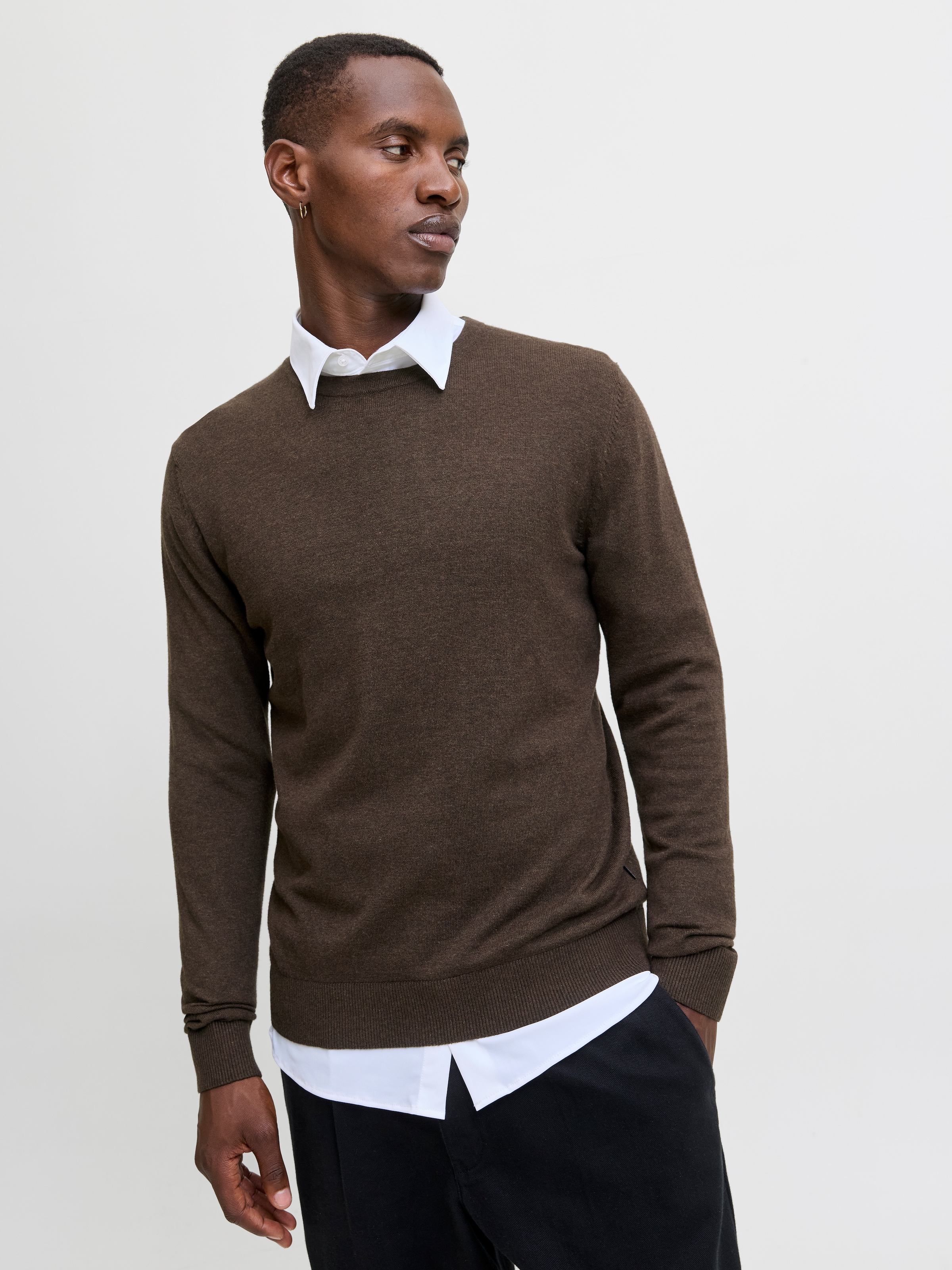 Jack & Jones Rundhalspullover »JJEEMIL KNIT CREW NECK NOOS« Baumwollmischung, regular fit