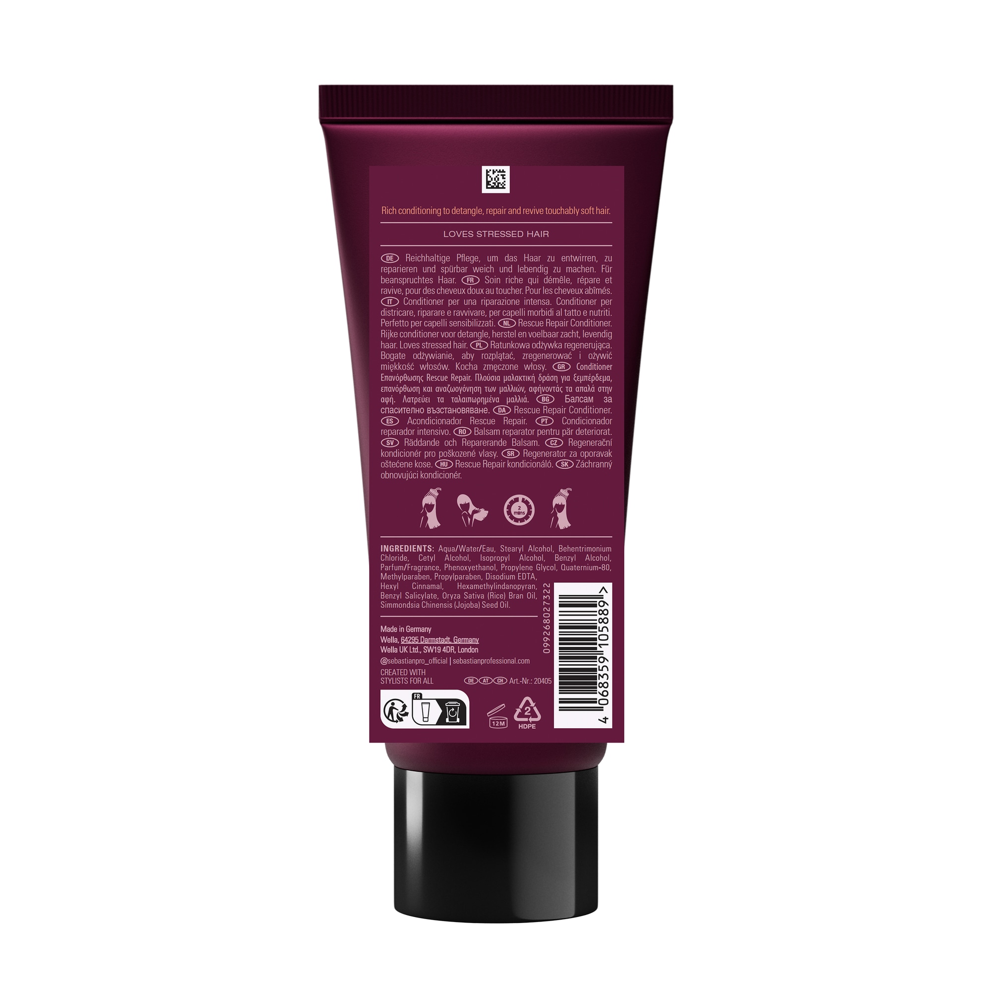 Sebastian Professional Haarspülung »Penetraitt Conditioner« für geschädigtes Haar, flüssige Textur, 200 ml Inhalt