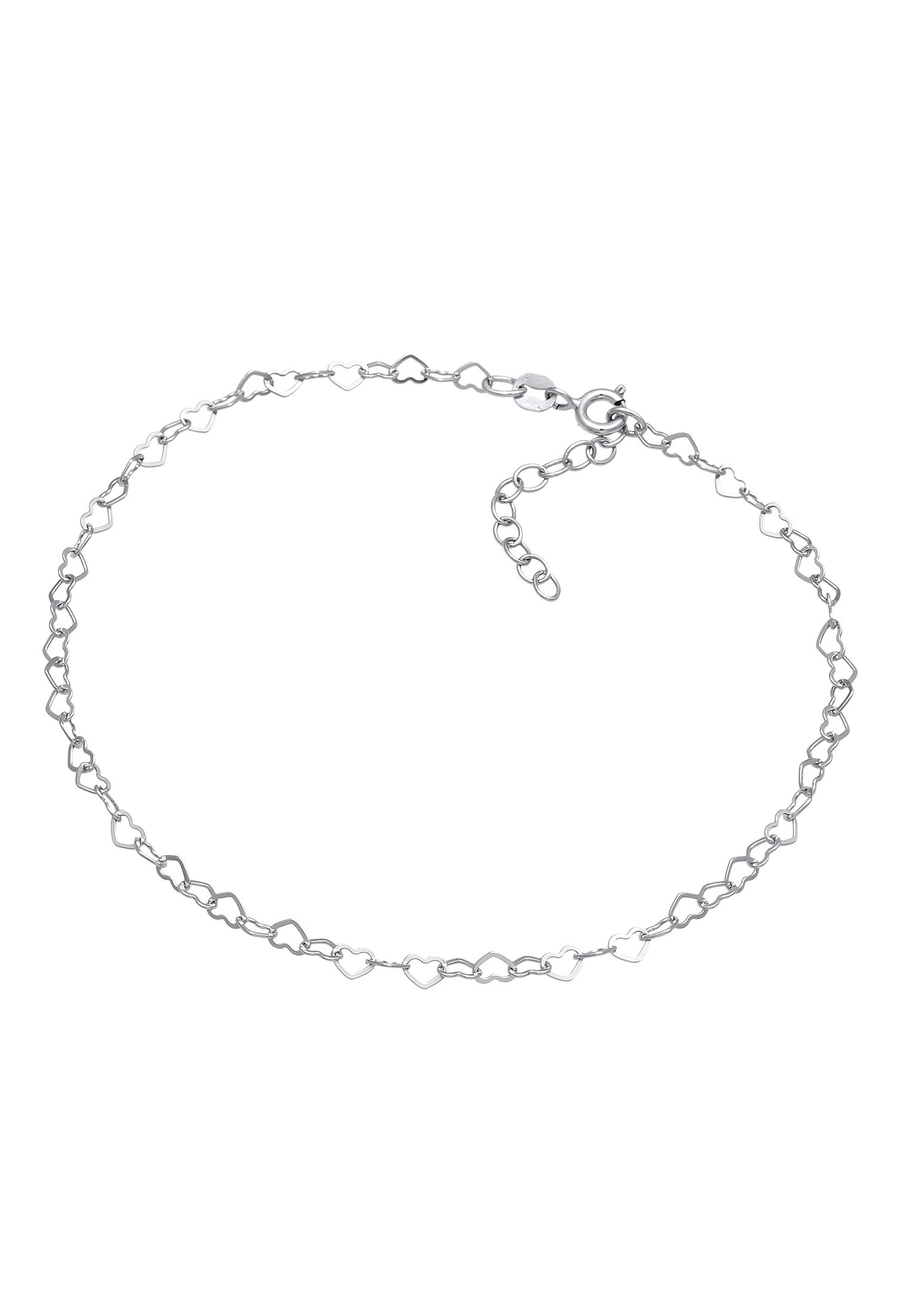 Elli Fußkette »Fußschmuck Herz Romantik 925 Sterling Silber«