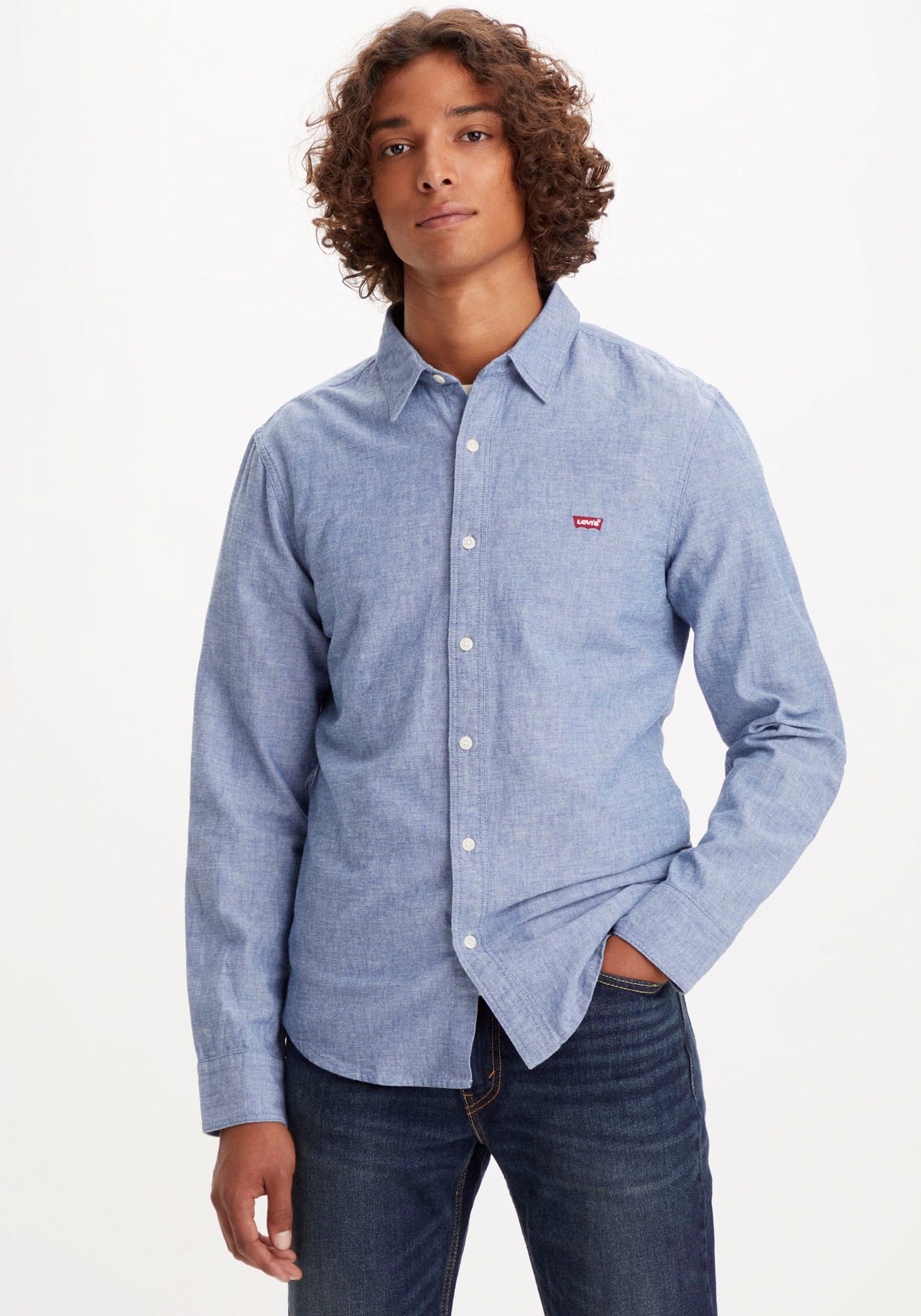 Levi's® Jeanshemd »BATTERY HM SHIRT SLIM«, mit Logobadge