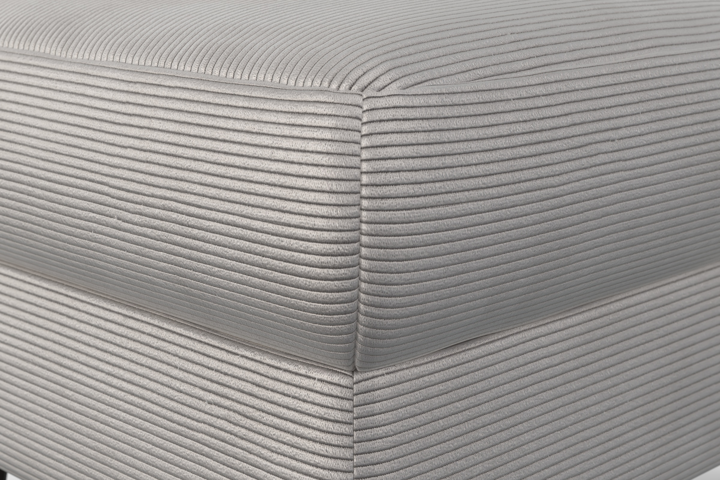 Home affaire Polsterhocker »Summer« inkl. Stauraum, Cord-Bezug, wengefarbene Holzfüße