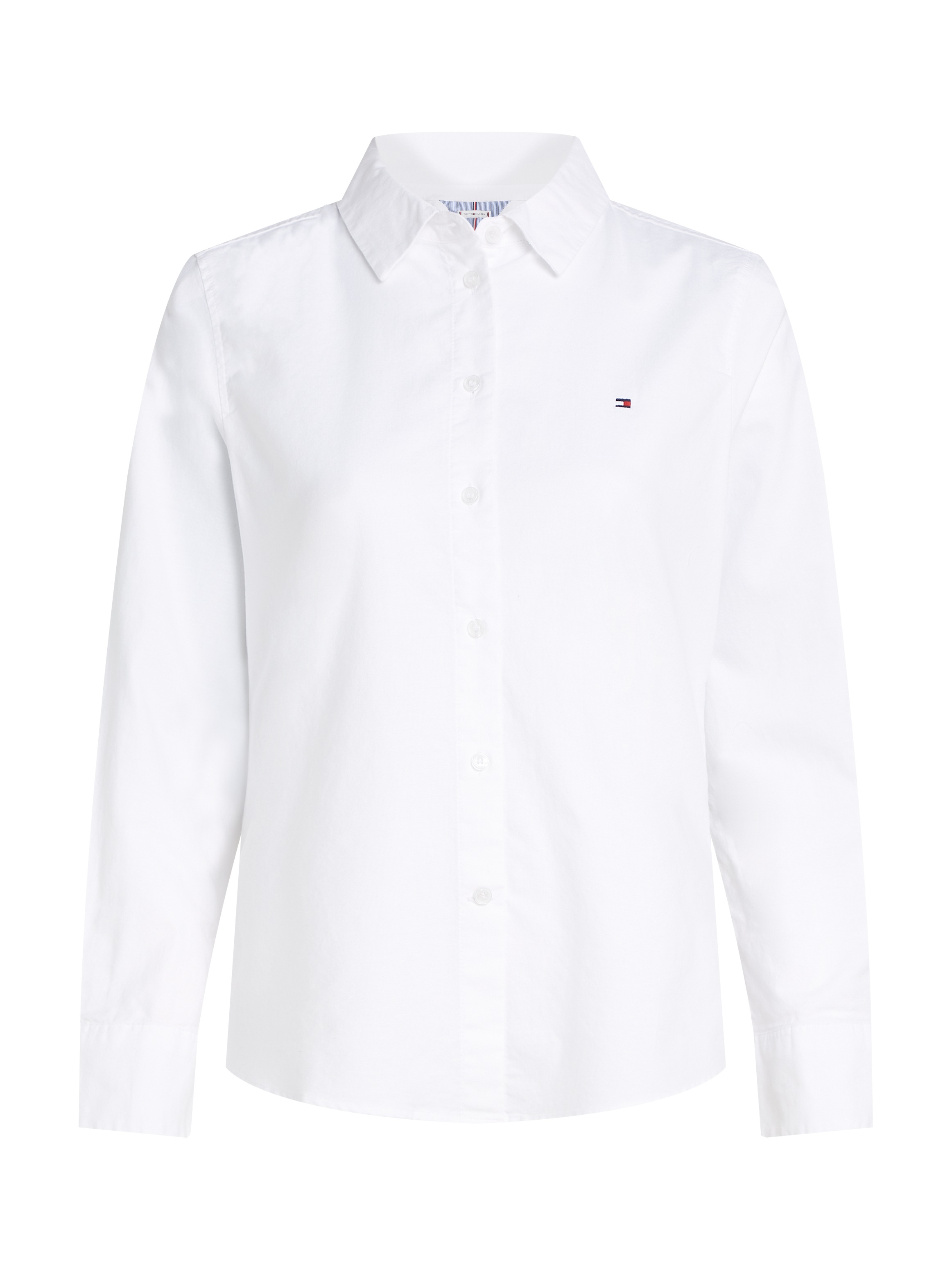 Tommy Hilfiger Hemdbluse »STRETCH OXFORD REGULAR SHIRT«, mit Logostickerei
