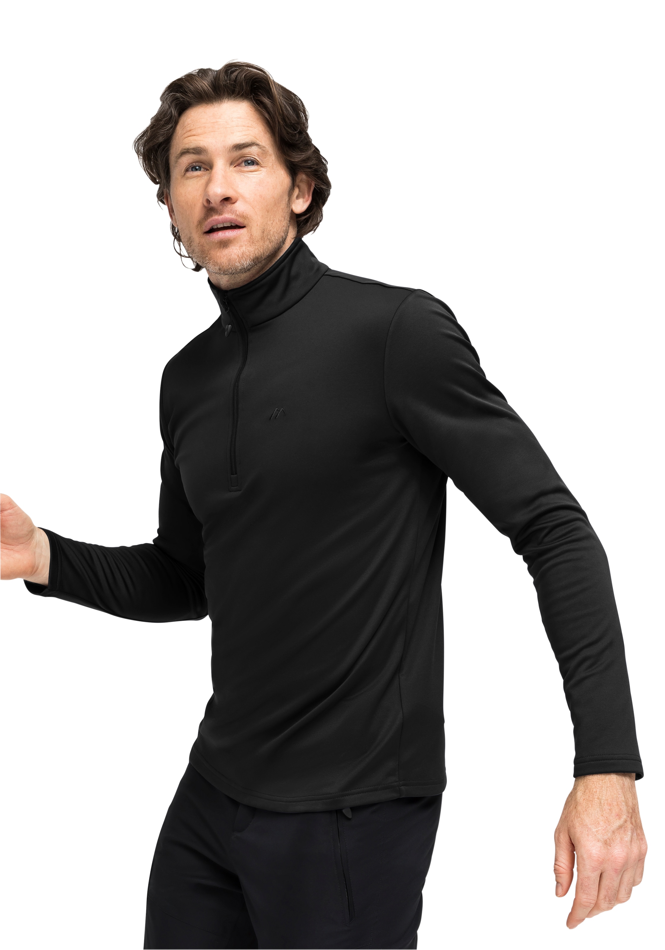 Maier Sports Fleecepullover »Felix«, Herren Fleece, funktioneller Midlayer, Half-Zip, Regular Fit
