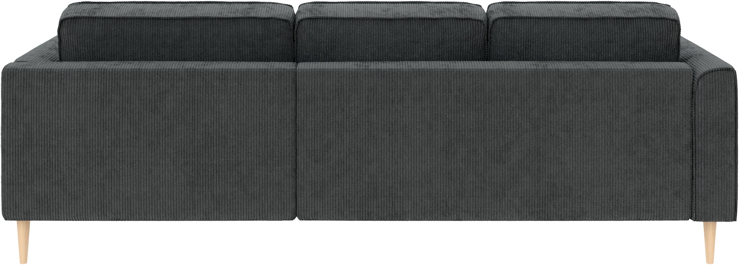 Home affaire Ecksofa »Booster, whlw. mit Schlaffunktion & Bettkasten, Fuß Buche lackiert« Recamiere beidseitig montierbar, Sofa in L-Form, 232 cm