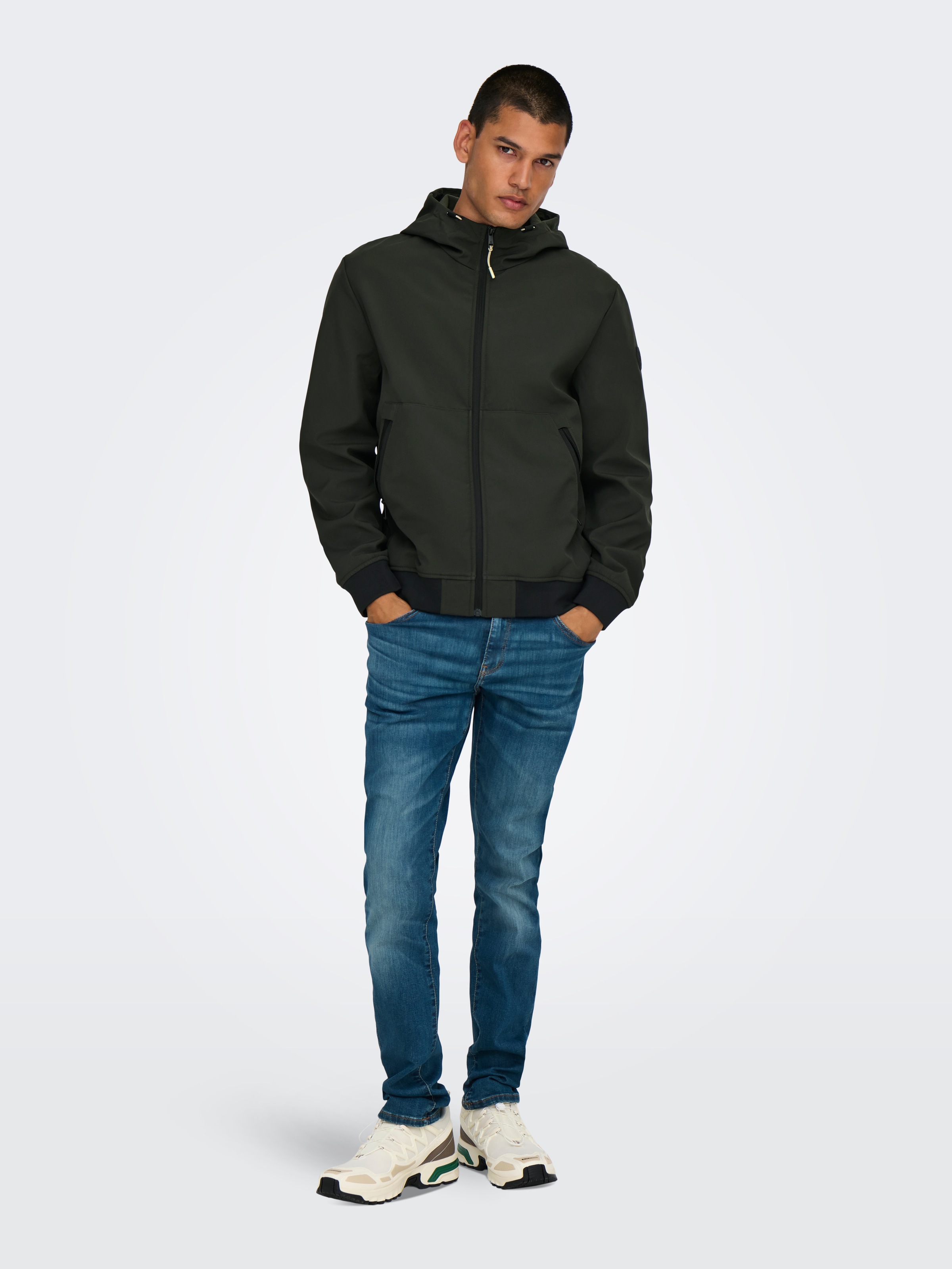 ONLY & SONS Softshelljacke »ONSBOWIE SOFTSHELL BOMBER NOOS« mit Kapuze