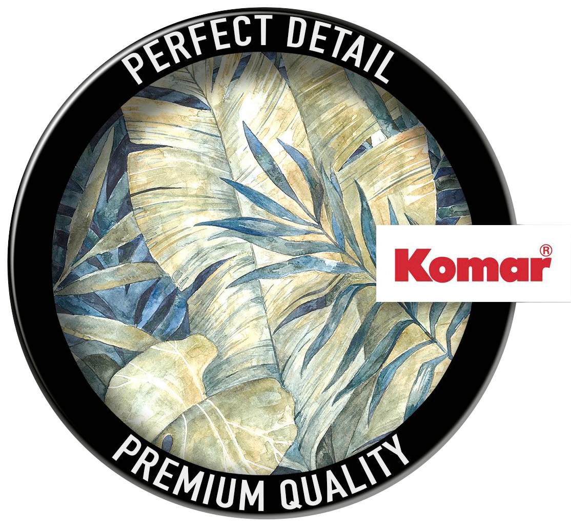 Komar Fototapete »Vlies selbstklebend - Feuilles Tropicales - Größe 125 x 125 cm«, bedruckt, Wohnzimmer, Schlafzimmer