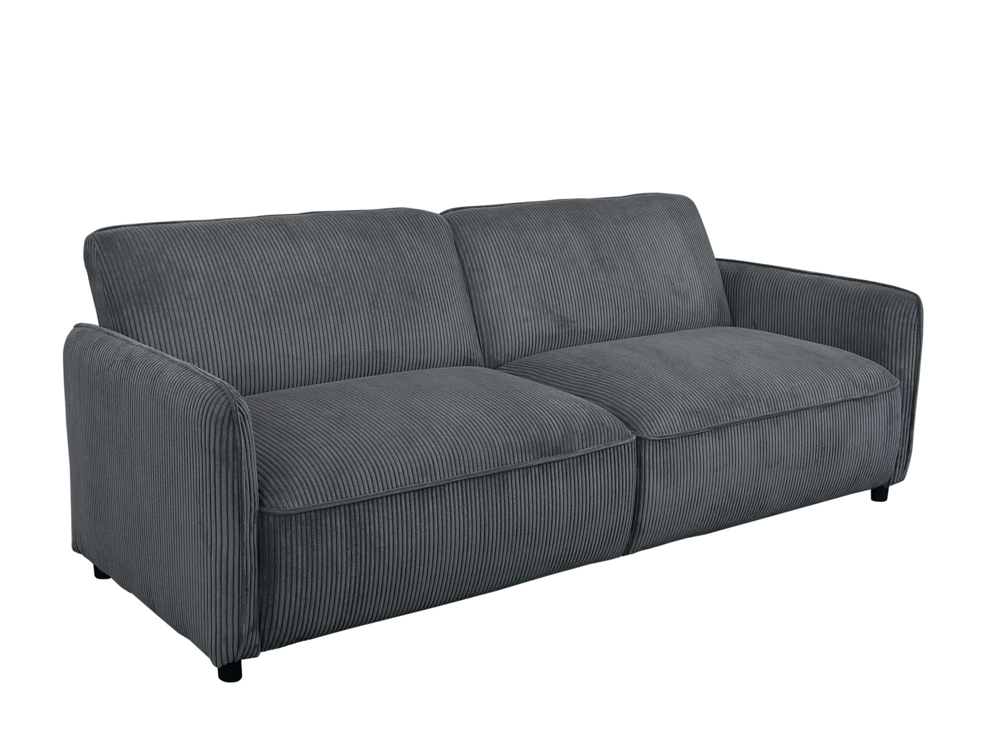 Dorel Home 3-Sitzer »Allie Curved Schlafsofa 209 cm« Bettfunktion (110/190), verstellbare Rückenlehne, Cord u. Velours