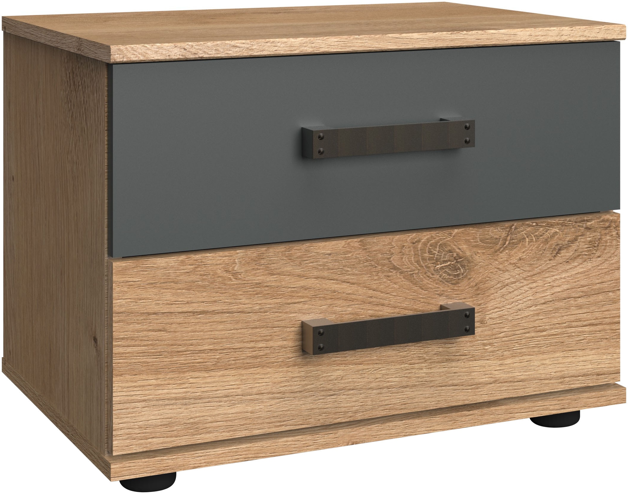 Wimex Nachttisch »Stockholm, Nachtkommode 52cm breit, Made in Germany«, Industrial Look, 2 Höhen zur Auswahl, einzeln oder im 2er Set