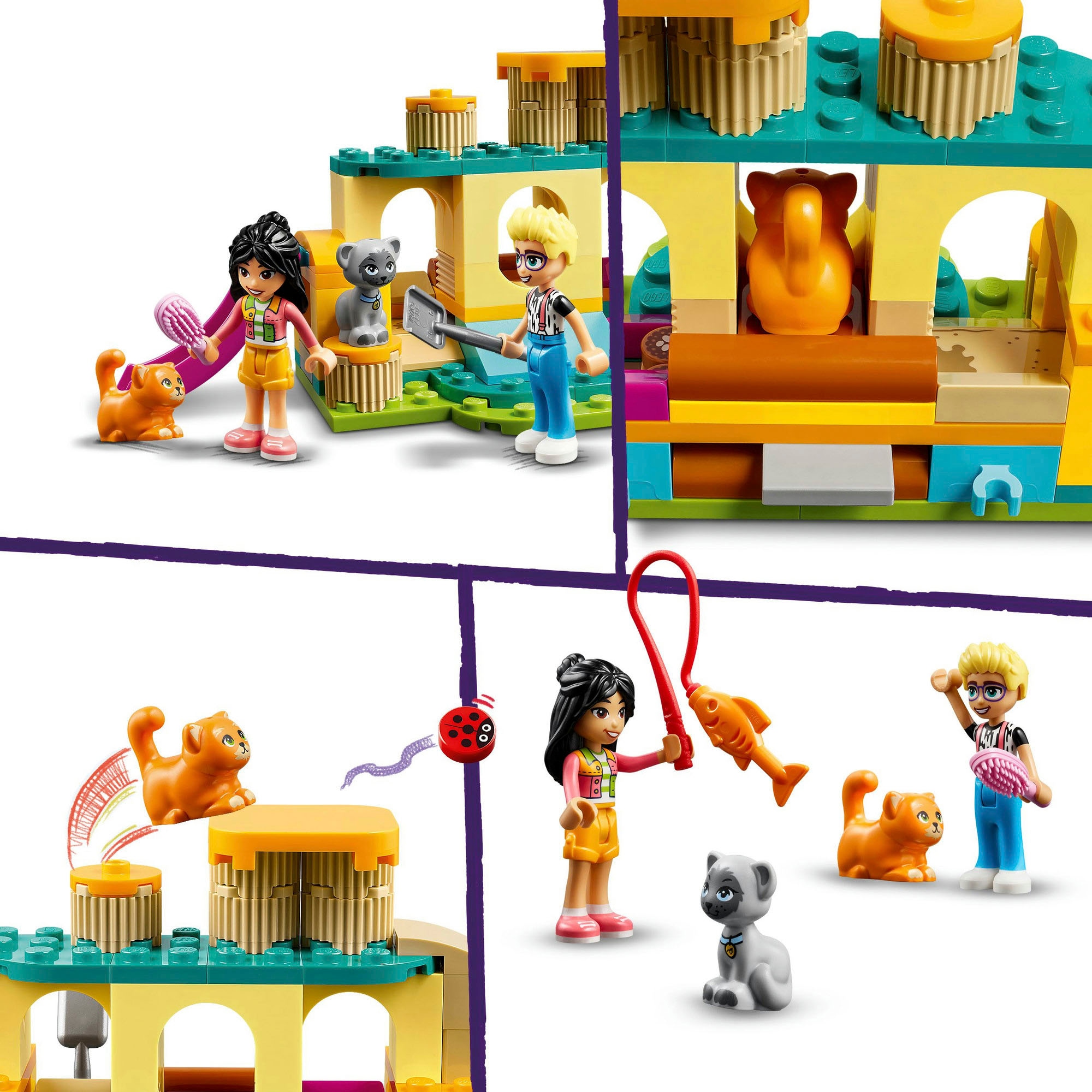 LEGO® Konstruktionsspielsteine »Abenteuer auf dem Katzenspielplatz (42612), LEGO LEGO Friends«, (87 St.), Made in Europe