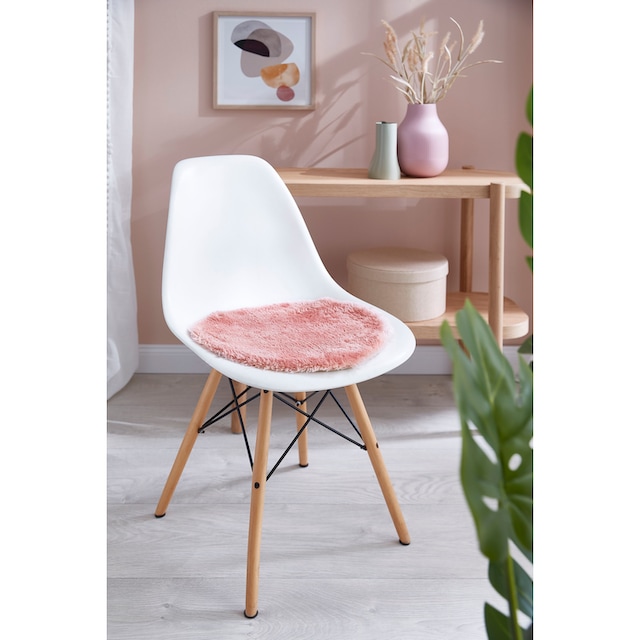Andiamo Sitzkissen »Sitzauflage Lamm-Fellimitat«, Kunstfell, rund, Ø 40 cm, auch  als 4er Set online kaufen