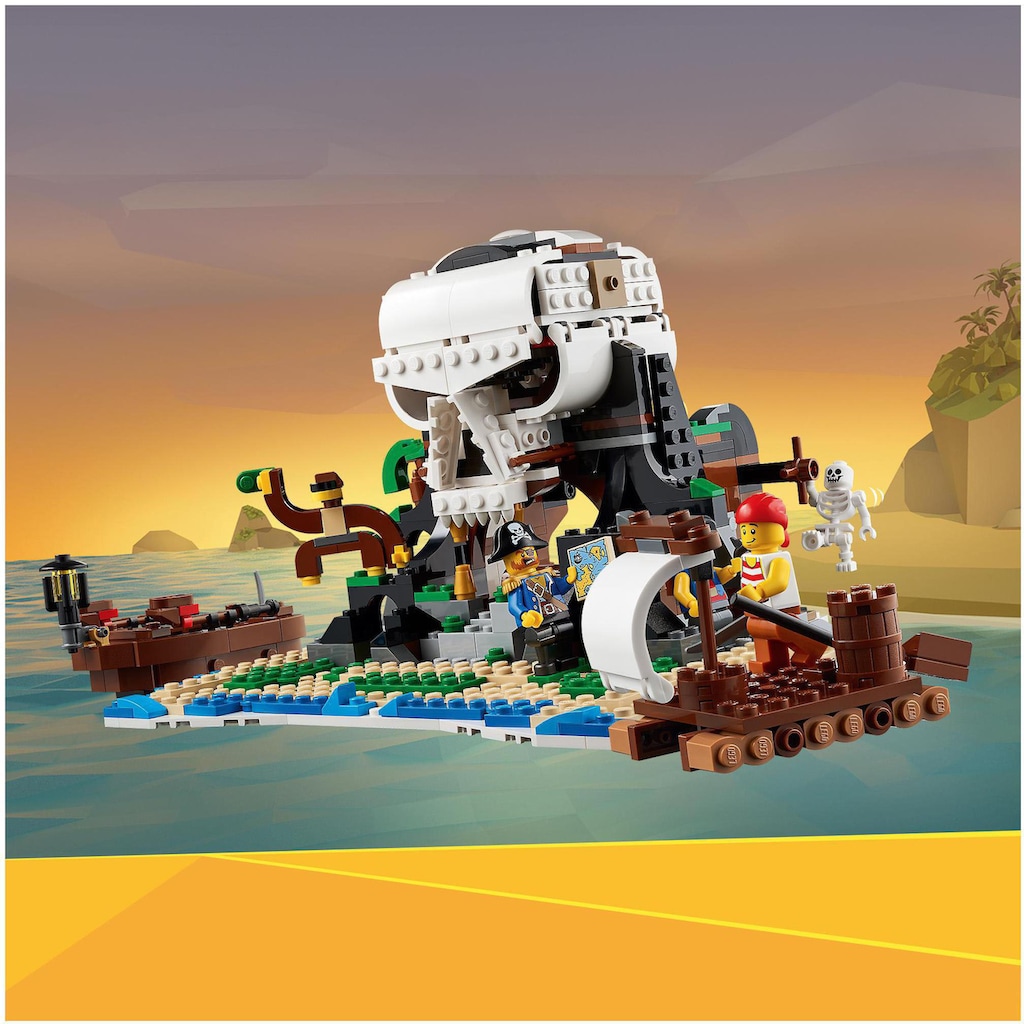 LEGO® Konstruktionsspielsteine »Piratenschiff (31109), LEGO® Creator 3in1«, (1264 St.), Made in Europe