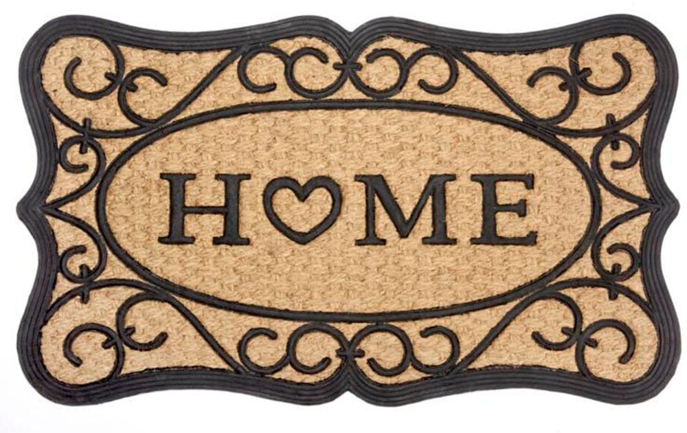 HANSE Home Fußmatte »Gummi-Kokos Heart Ornament«, Schmutzfangmatte, Kokos, Gummi, Outdoor, Rutschfest, Home Kokosmatte Innen, rechteckig