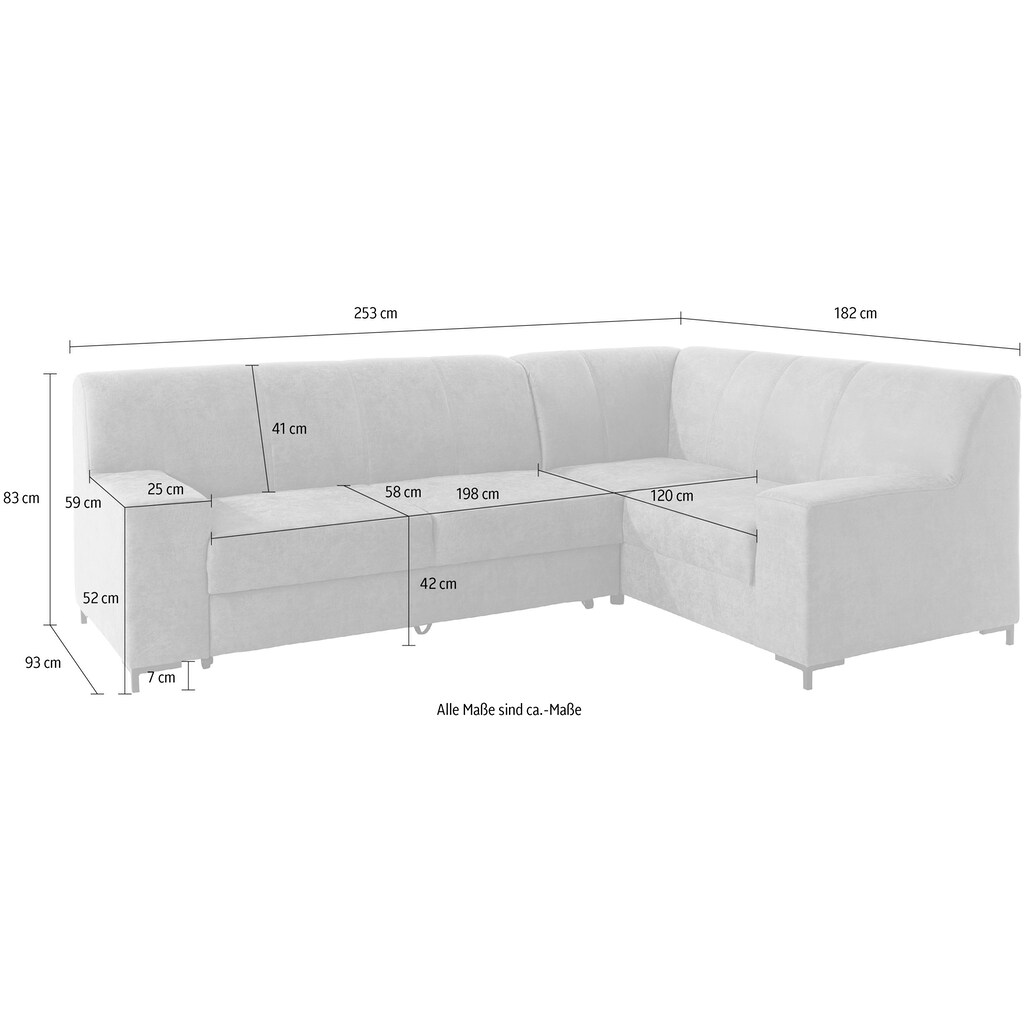 DOMO collection Ecksofa »Ledas«