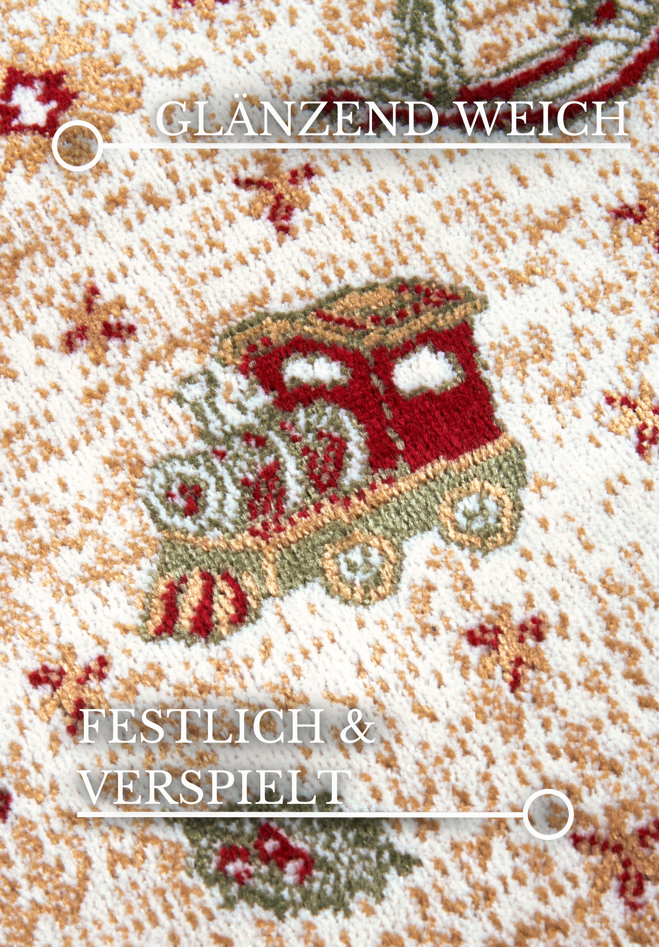 Villeroy & Boch Teppich »Nostalgic Shine Toy's Delight, eckig, rund und Läufer« rechteckig 6 mm Höhe Weihnachten, Wohnzimmer, Flur, Geschenk, Toys Delight, Dekoration