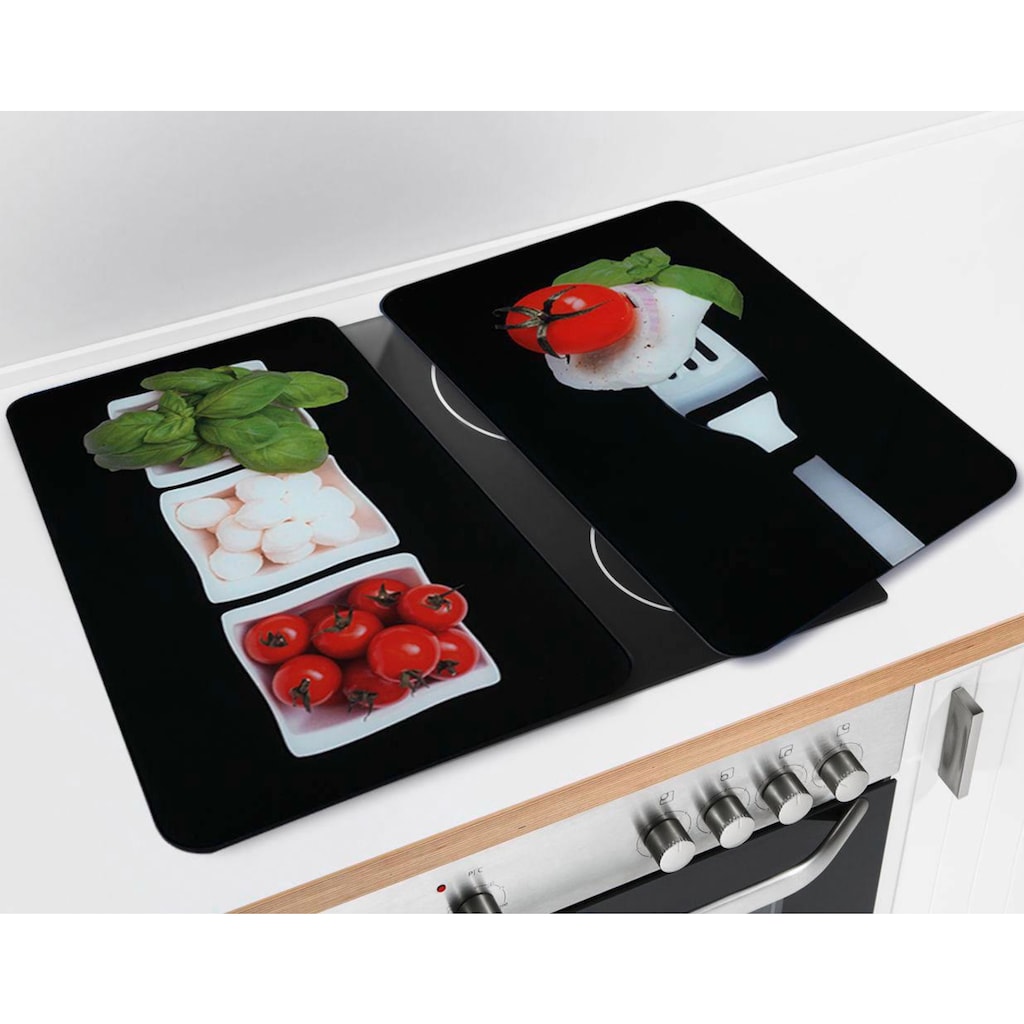 WENKO Herd-Abdeckplatte »Caprese«, (Set, 2 tlg.)