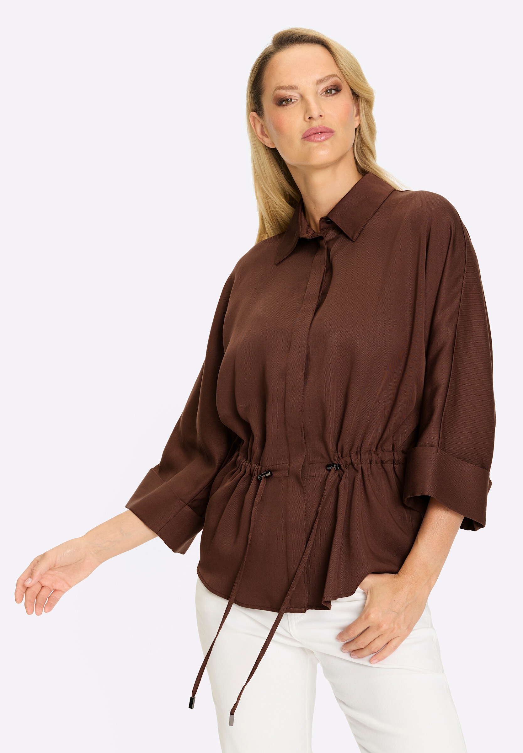 heine Hemdbluse »Hemdbluse Hemdbluse Mit Gummizug in der Taille«