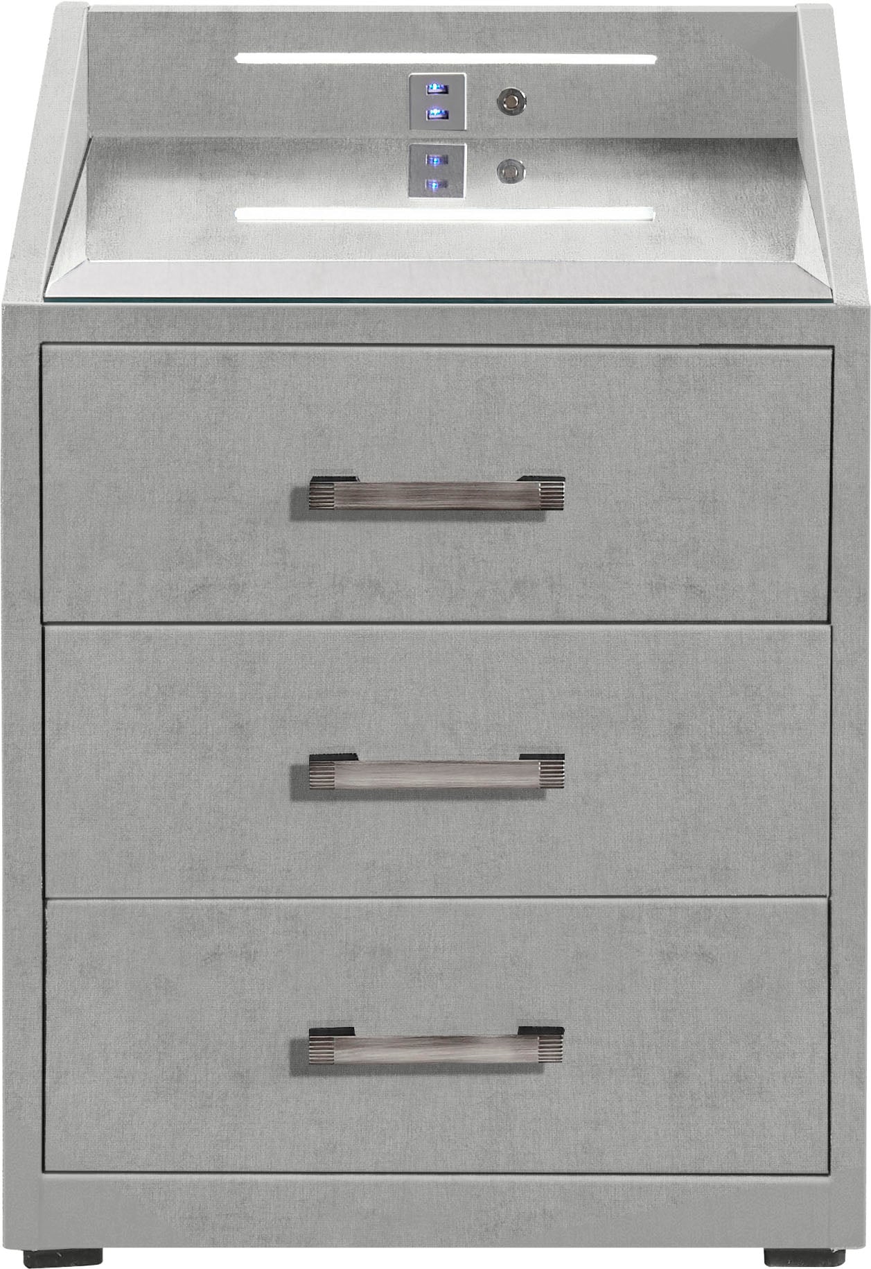 ED EXCITING DESIGN Nachtkonsole »Moon« mit LED-Beleuchtung und USB-Anschluss & USB-C-Anschluss