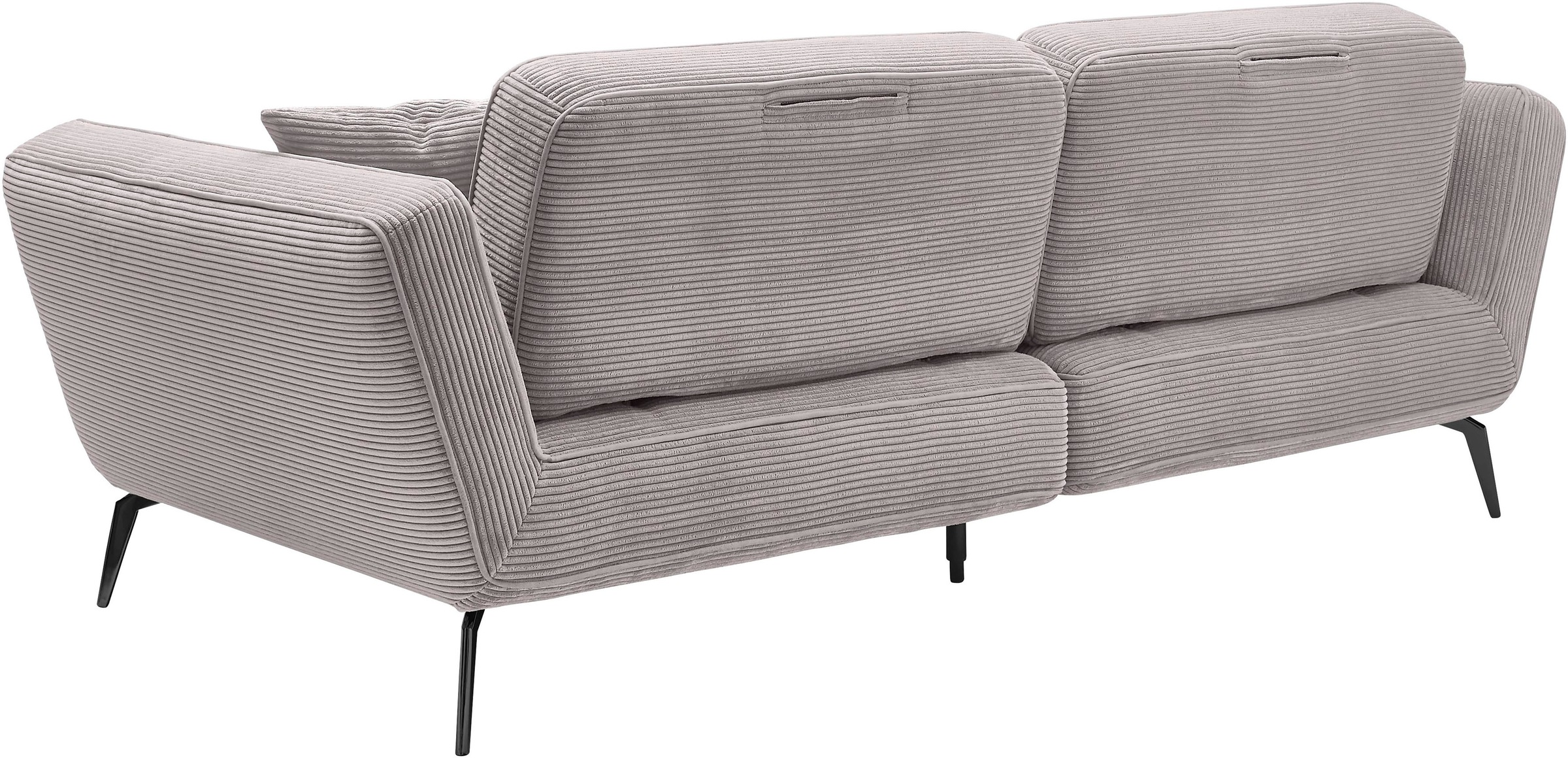 set one by Musterring Big-Sofa »SO 4500 Mega-Sofa, mega bequem, hochwertig verarbeitet«, Füße schwarz matt, wahlweise mit Kopfstütze, Breite 260cm, in Cord