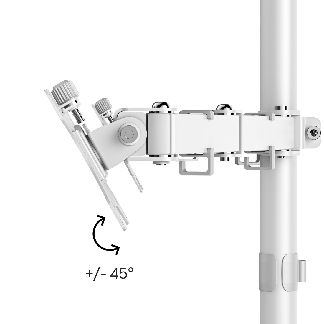 Hama Monitor-Halterung »Doppelmonitorhalterung höhenverstellbar für 13-35 Zoll« bis 89 cm Zoll 2 Monitore, 360° Rotation, VESA, Kabelmanagement, ausziehbar