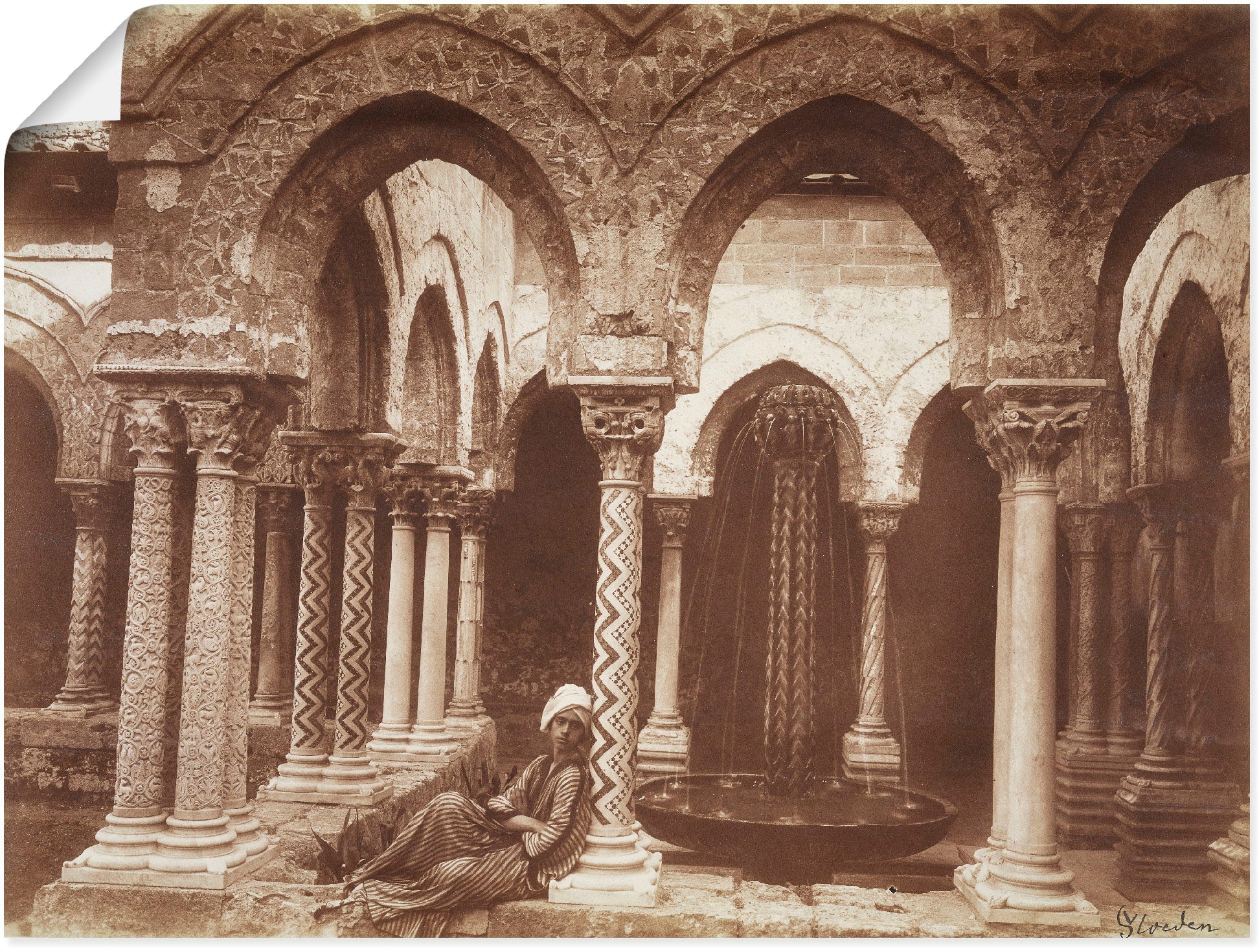 Artland Wandbild »Jüngling in arabischer Tracht«, Architektonische Elemente, (1 St.), als Leinwandbild, Poster, Wandaufkleber in verschied. Größen
