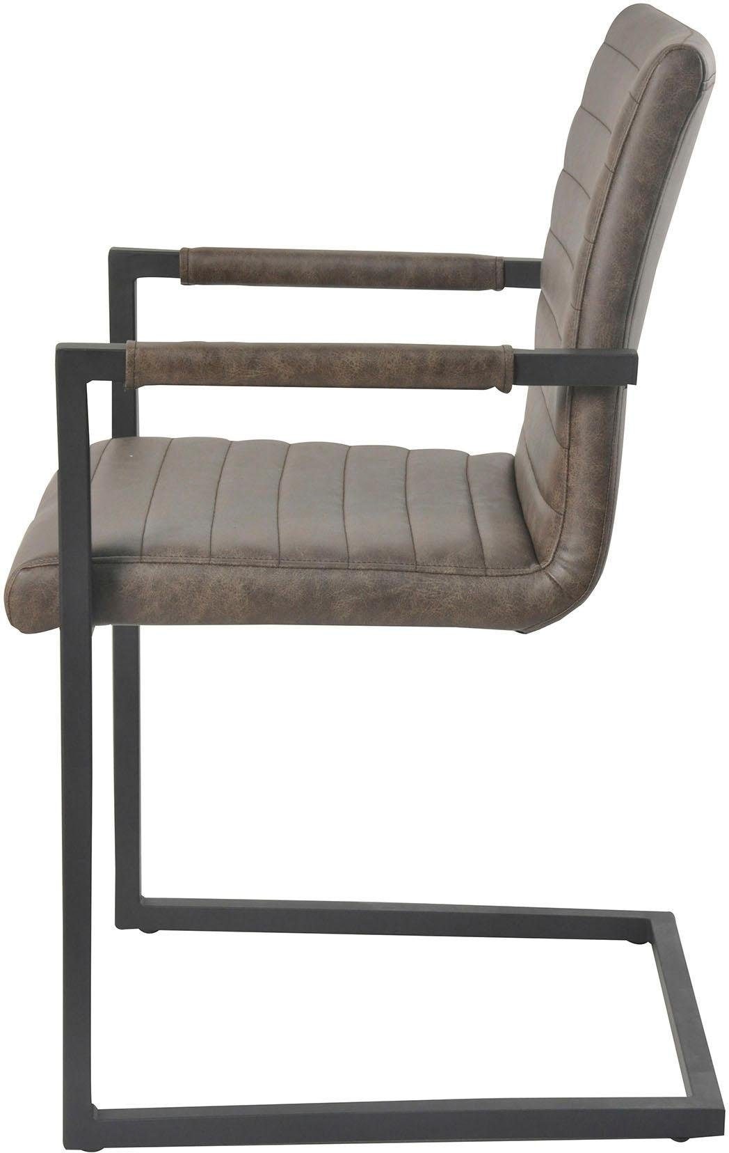 SalesFever Freischwinger, Set, Sitzbereich, und bequem Quersteppung Rücken- mit bestellen 2 Armlehnstuhl auf St