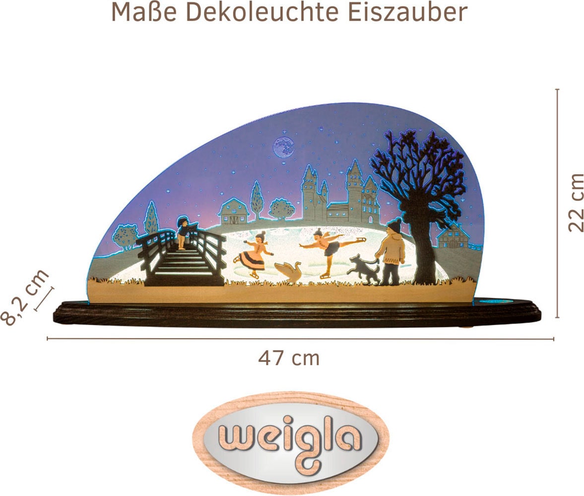Weigla LED Lichterbogen »Eiszauber, moderner Schwibbogen aus Holz & Acryl, Winterdeko« 1 Stk. Made in Germany, Weihnachtsdeko Innen, Weihnachtsbeleuchtung