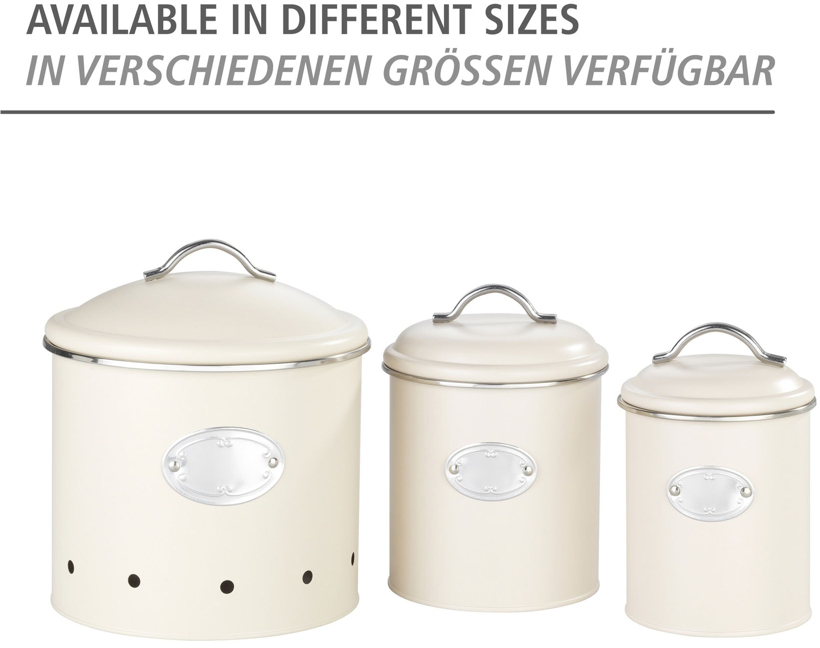 WENKO Vorratsdose »Modell Nero«, (1 tlg.), Aufbewahrungsdose für Lebensmittel mit Deckel & Luftlöchern, 4 L