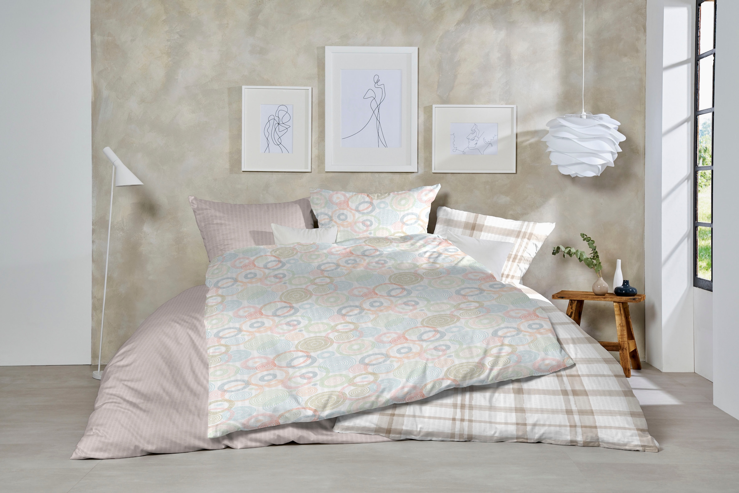 Primera Bettwäsche »Primera Soft-Seersucker-Bettwäsche Casilla«, in einem klassischen Karo-Design