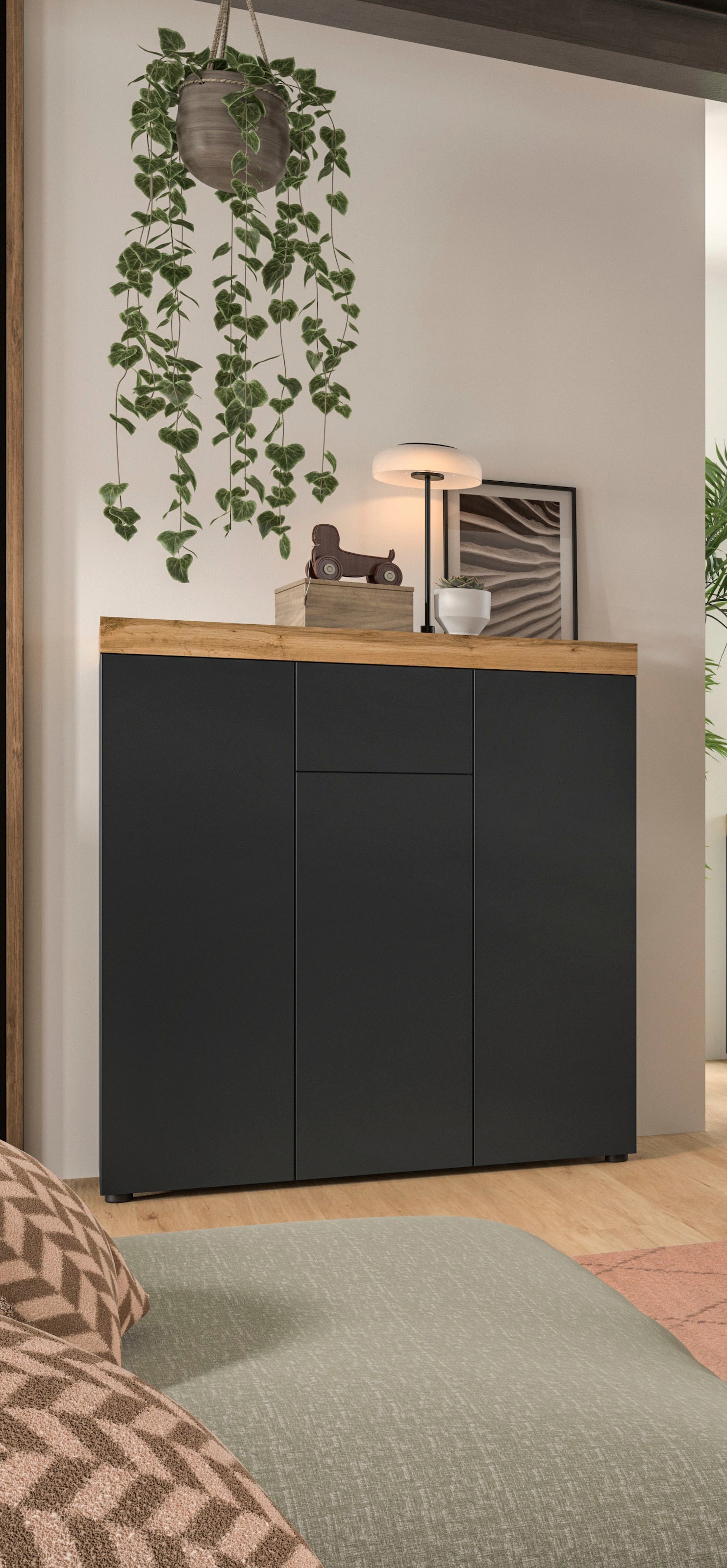 OTTO home Highboard »MAMBO, Höhe 115 cm, in verschiedenen Farben erhältlich« 2 farbige Ausführung, in verschiedenen Farben erhältlich, 1 Stk. tlg. Kommode, Sideboard, Wohnzimmer, Schlafzimmer