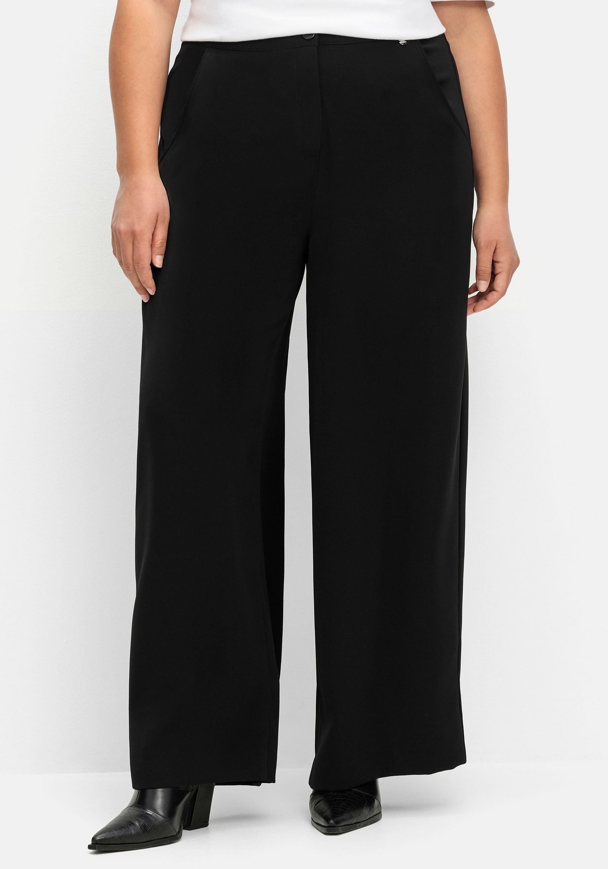 Sheego Anzughose »Weite High-Waist-Hose High-Waist, im Curvy-Schnitt ELLA«
