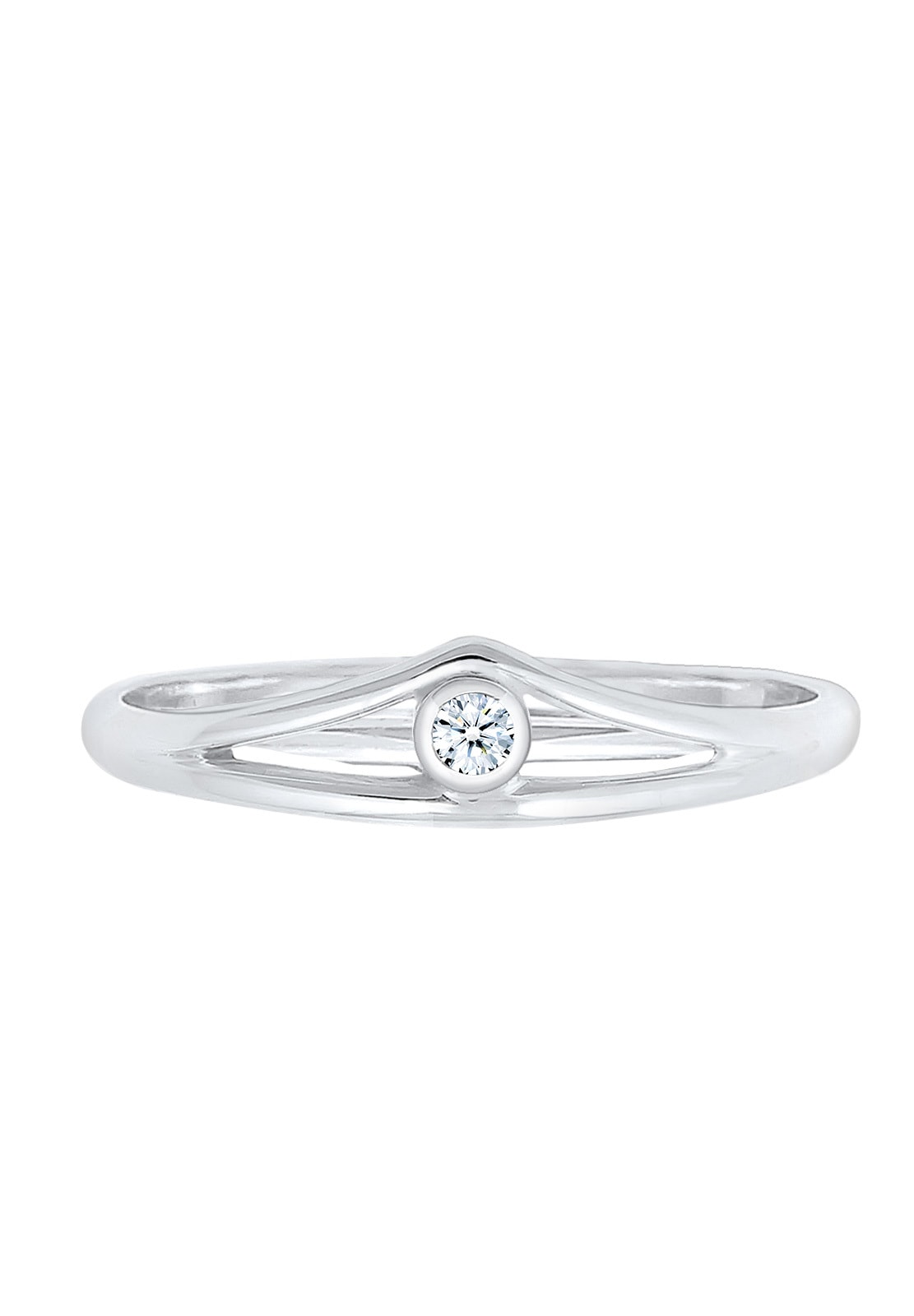 Elli DIAMONDS Verlobungsring »Ring Verlobungsring Diamant Brillantschliff (0.03 ct) 925 Sterling Silber«