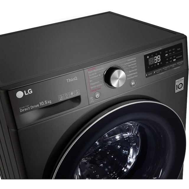 LG Waschmaschine »F6WV710P2S«, F6WV710P2S, 10,5 kg, 1600 U/min, TurboWash®  - Waschen in nur 39 Minuten mit 3 Jahren XXL Garantie