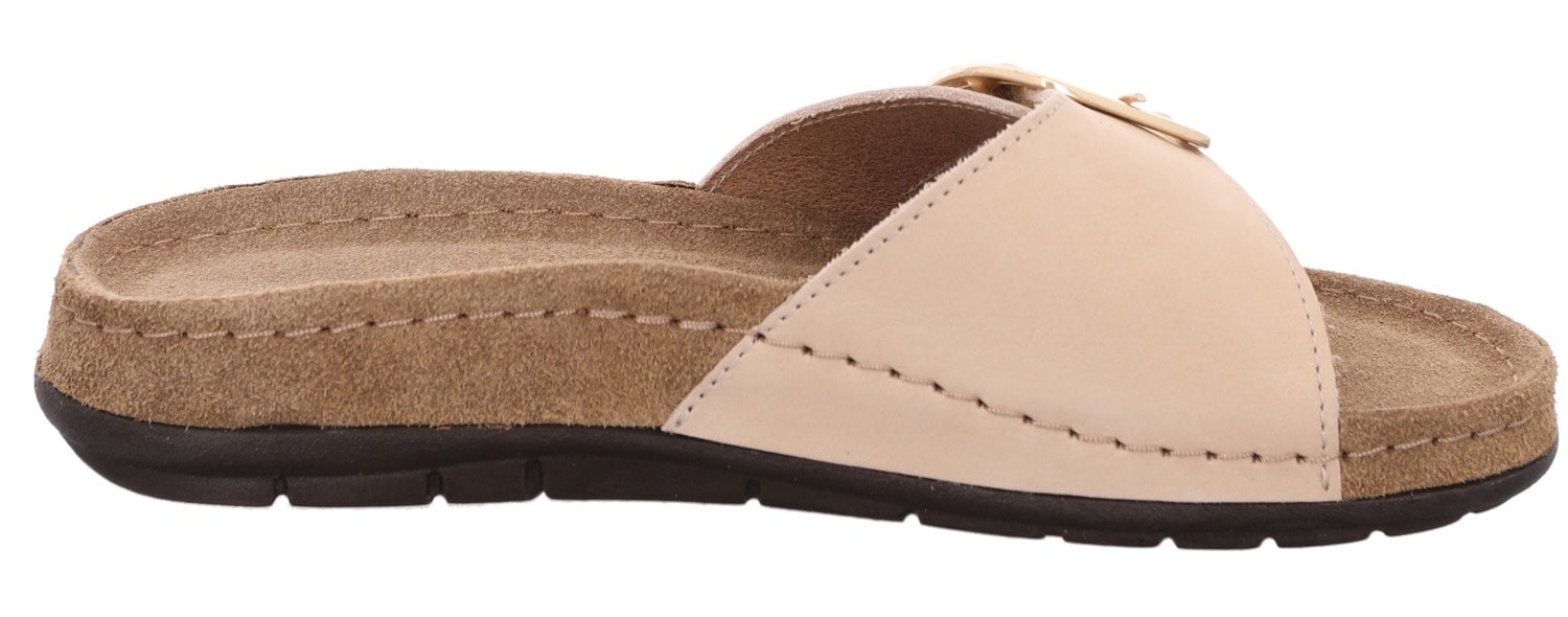 Rohde Pantolette »RODIGO«, Sommerschuh, Schlappen, Strandschuh, Badeschuh mit Leder-Softfußbett