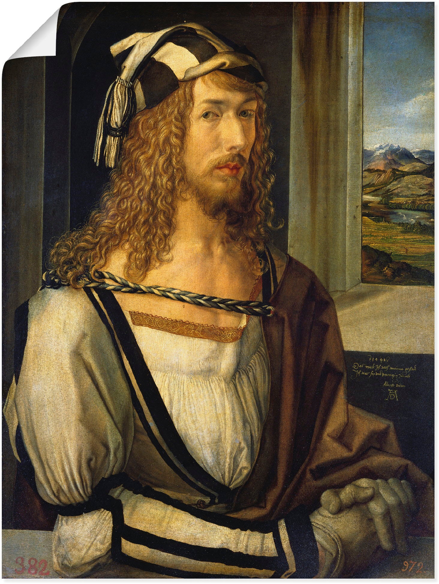 Wandbild Porträts, als 1498«, (1 oder Raten St.), Leinwandbild, auf Artland versch. Wandaufkleber kaufen mit Größen »Selbstbildnis Landschaft. Poster in