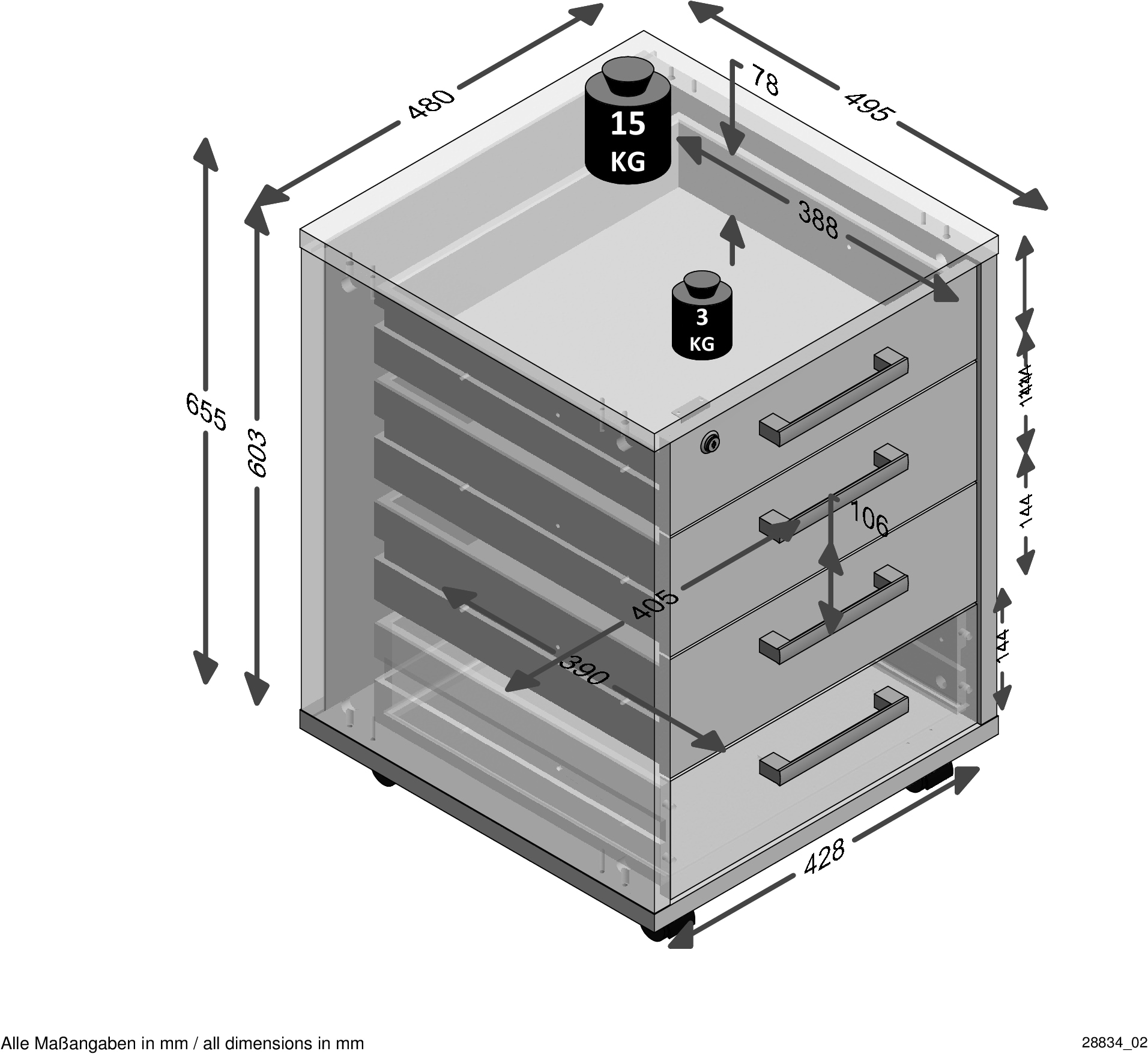 FMD Rollcontainer »Calvi«