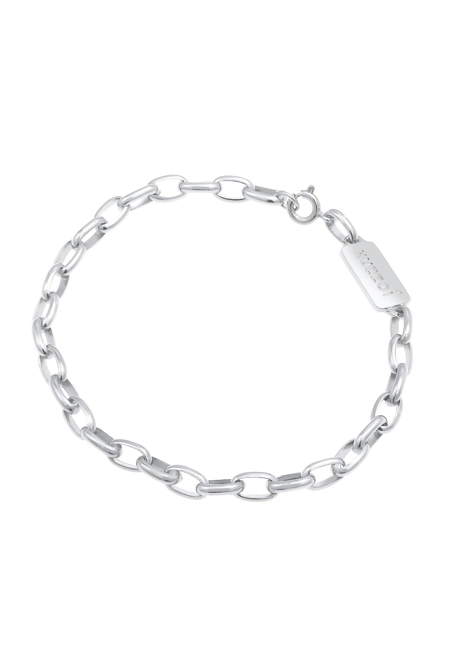 Kuzzoi Armkette »Armband Herren Gliederkette Oval Basic 925 Silber«