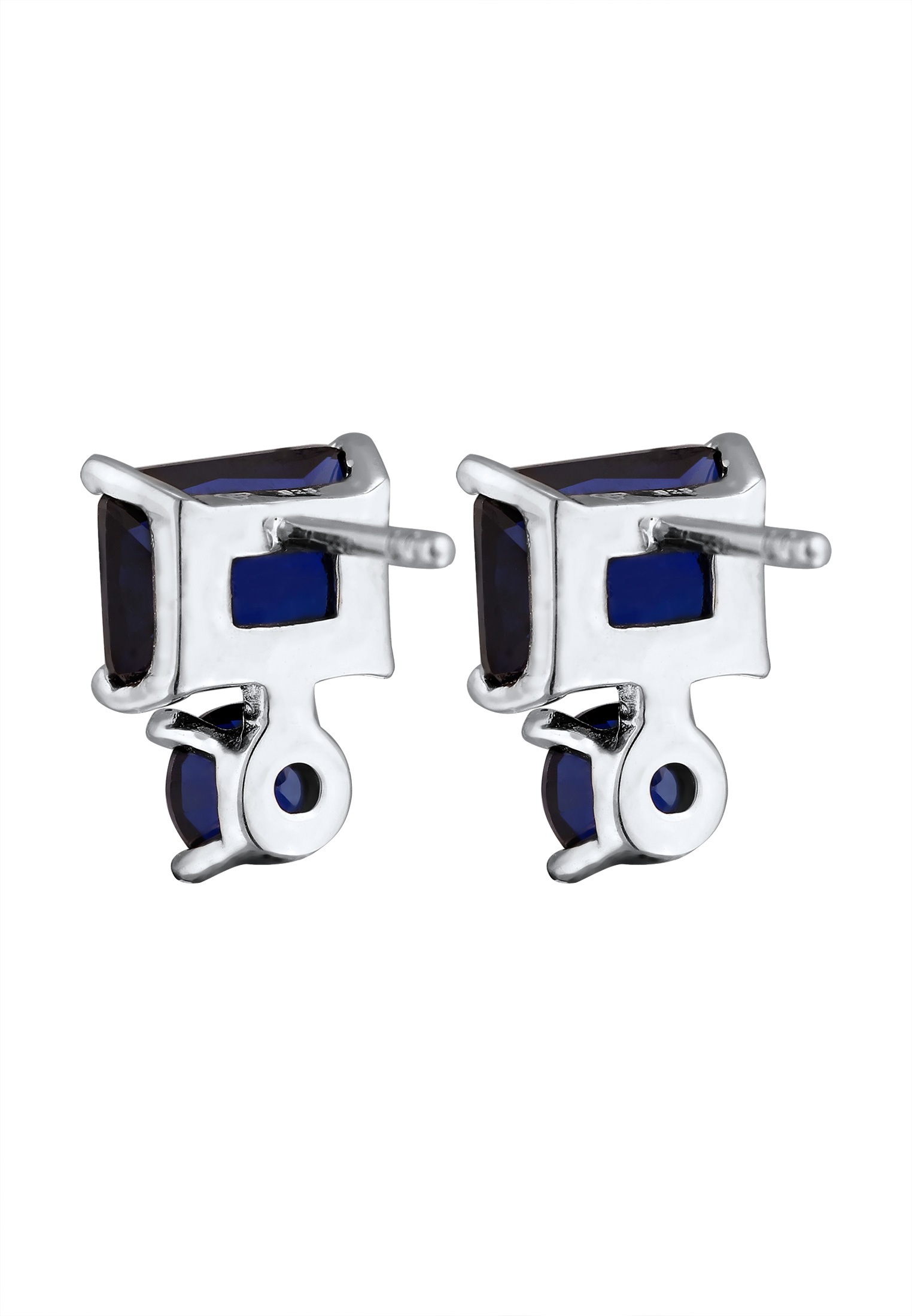Elli Premium Paar Ohrstecker »Ohrringe Saphir Dunkelblau 925 Sterling Silber«