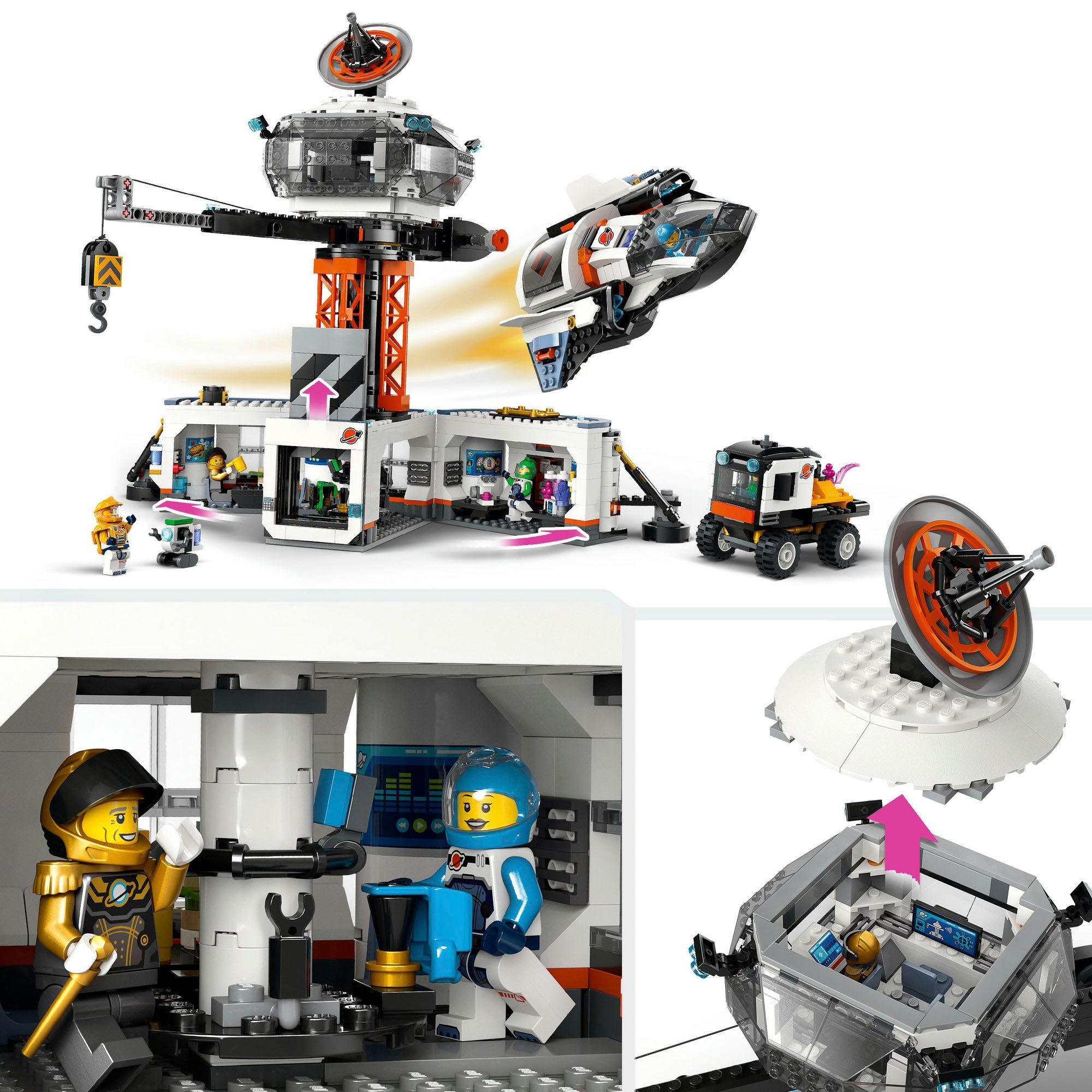 LEGO® Konstruktionsspielsteine »Raumbasis mit Startrampe (60434), LEGO City«, (1422 St.), Made in Europe