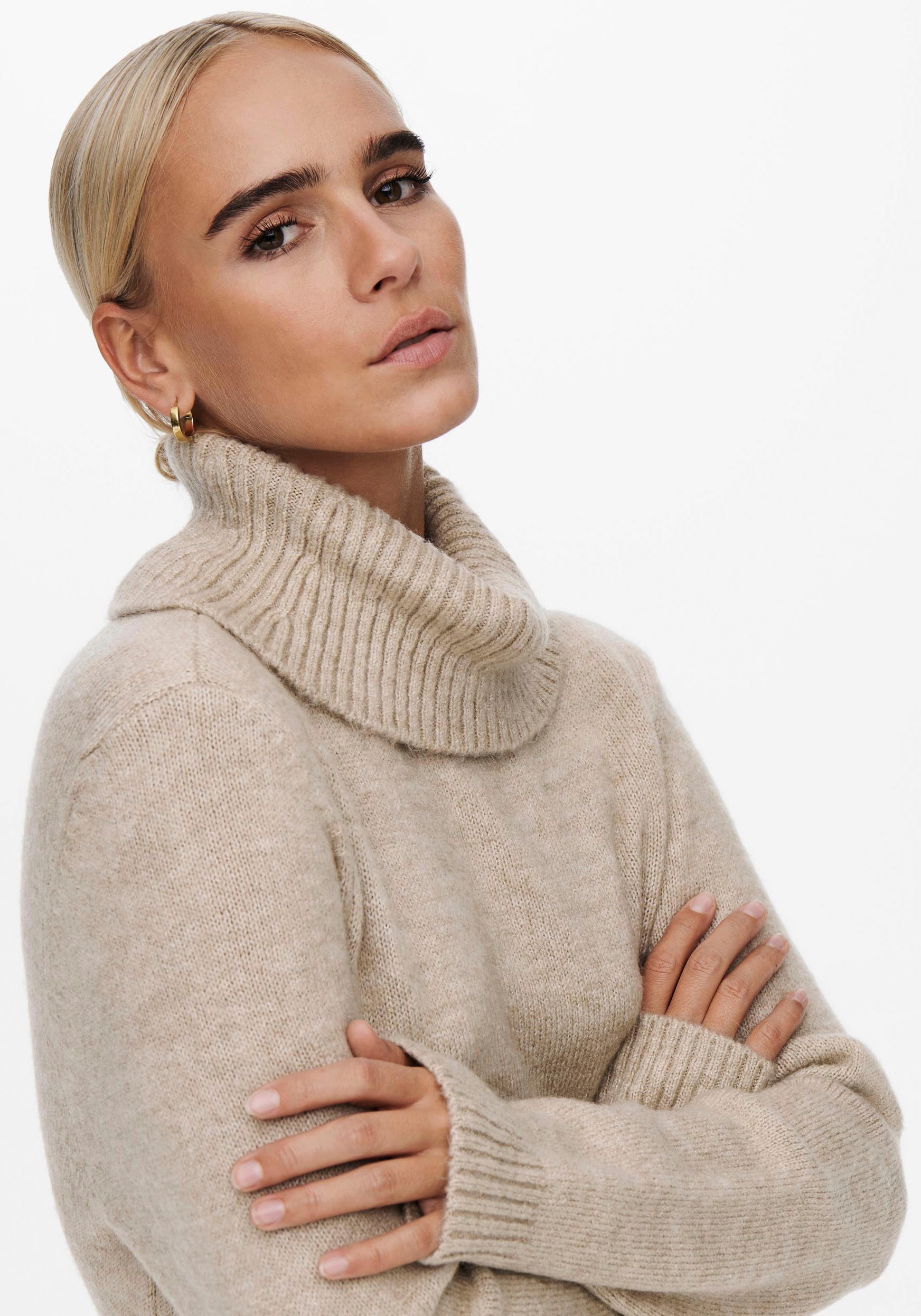 ONLY Strickkleid »ONLBRANDIE L/S ROLL NECK DRESS«