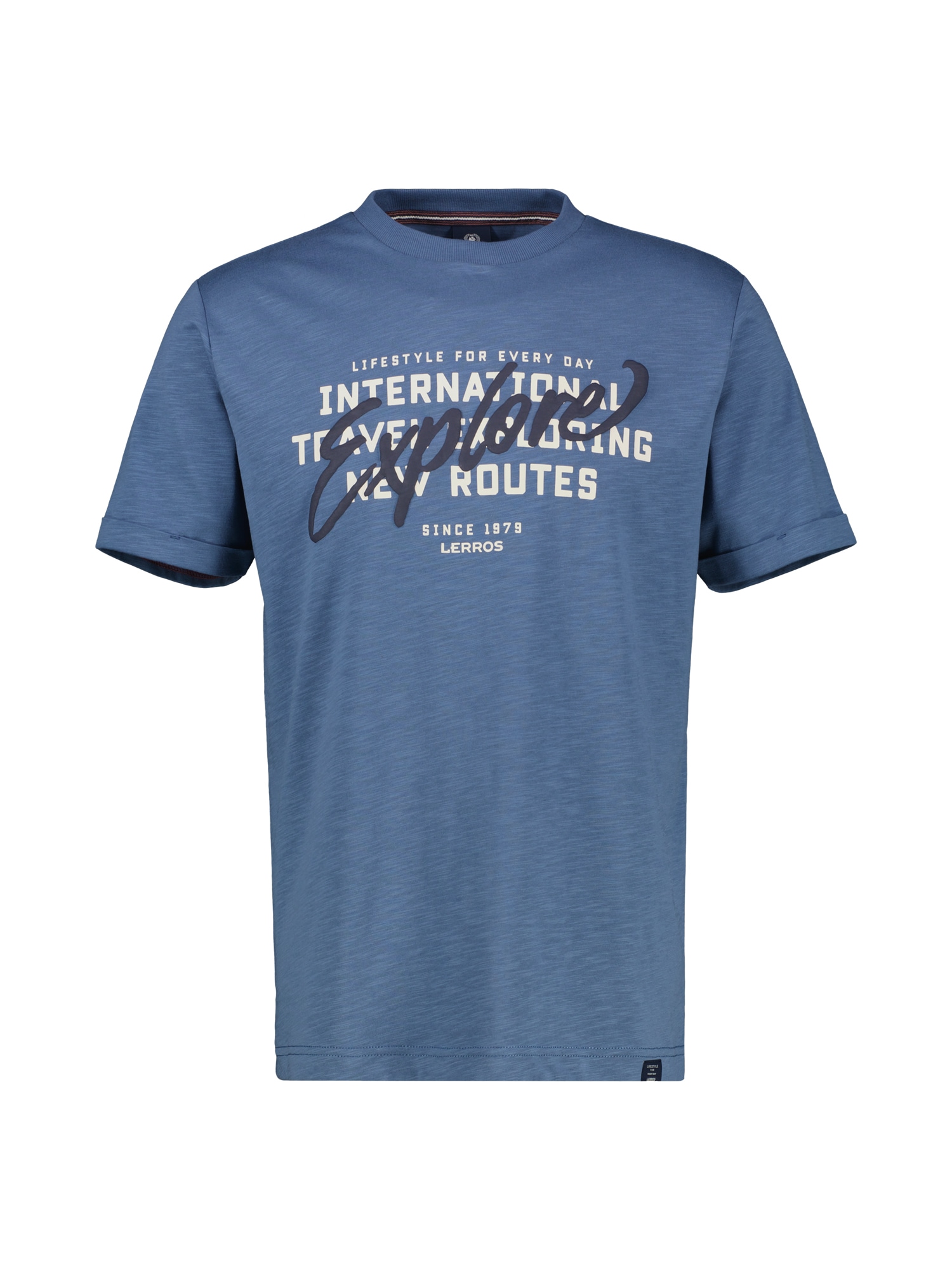 LERROS T-Shirt »LERROS Herren Jersey T-Shirt mit Brustprint«